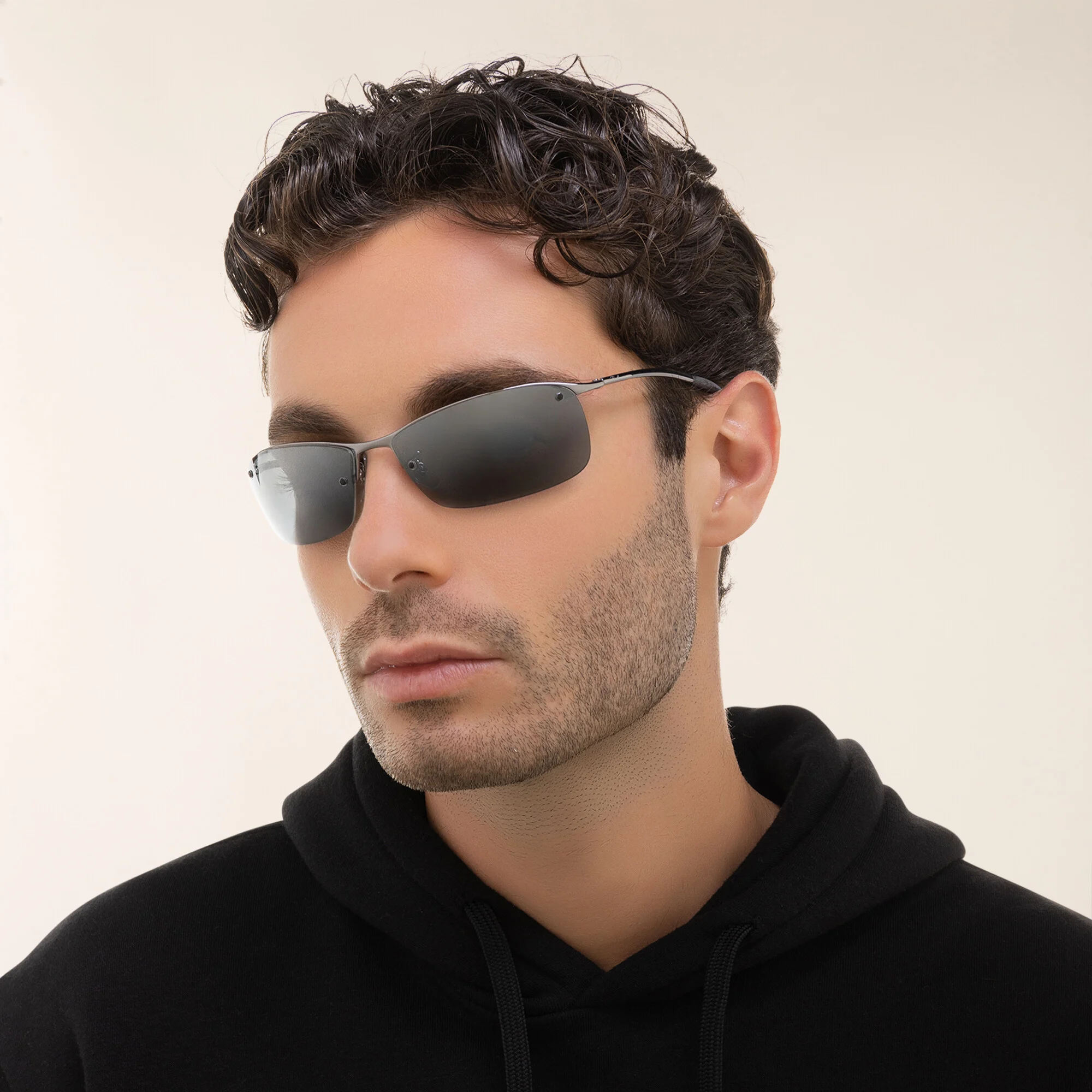 Buy Ray-Ban Half-Rim Rectangle Sunglasses Online | MAGRABi KSA