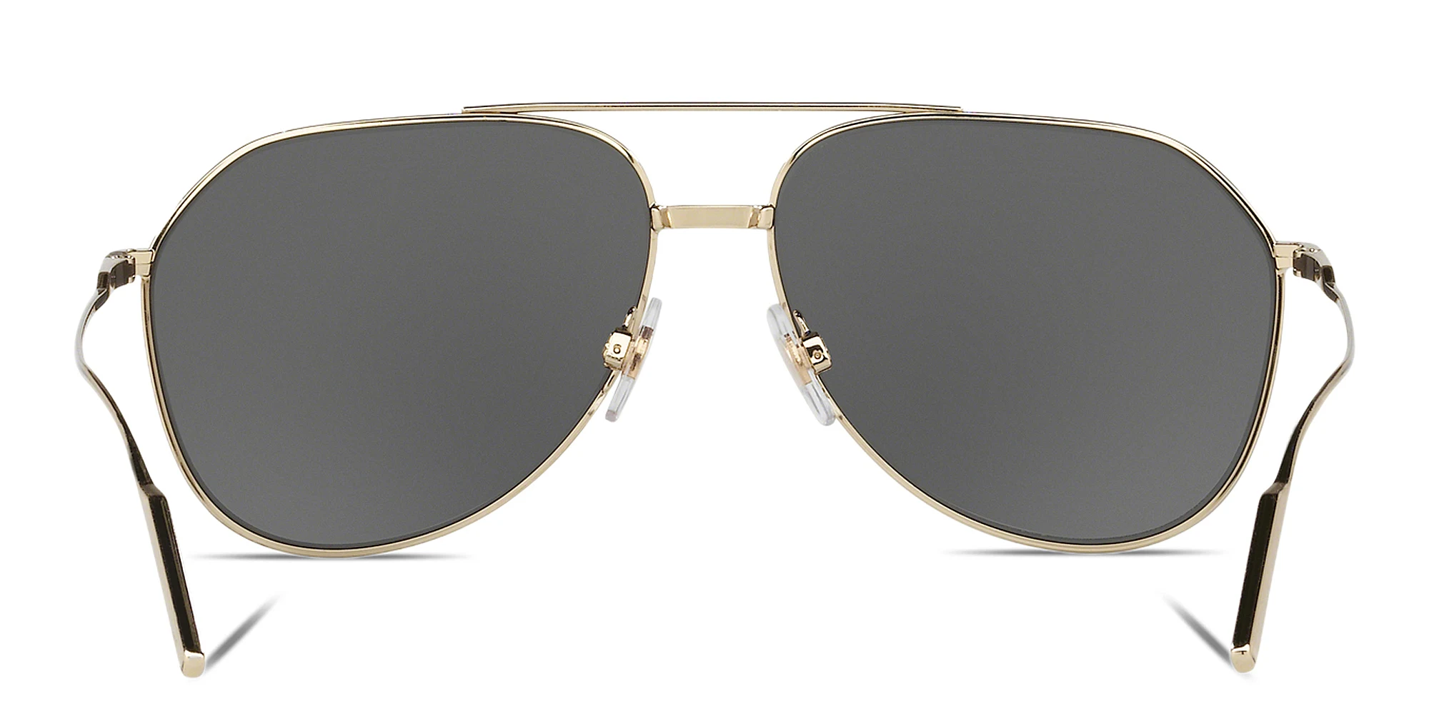 Shop Dolce & Gabbana Wide Aviator Sunglasses in Black online.