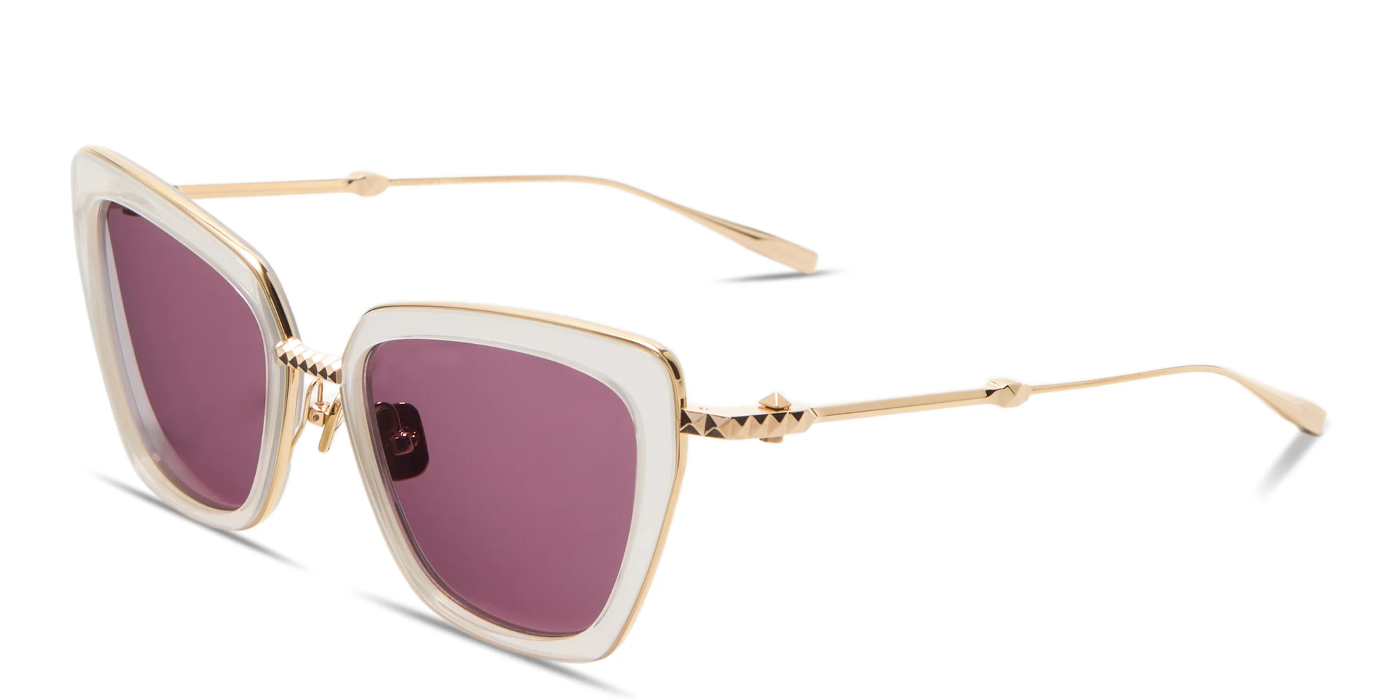 Shop VALENTINO V-Daydream II Butterfly Sunglasses in Ivory online.