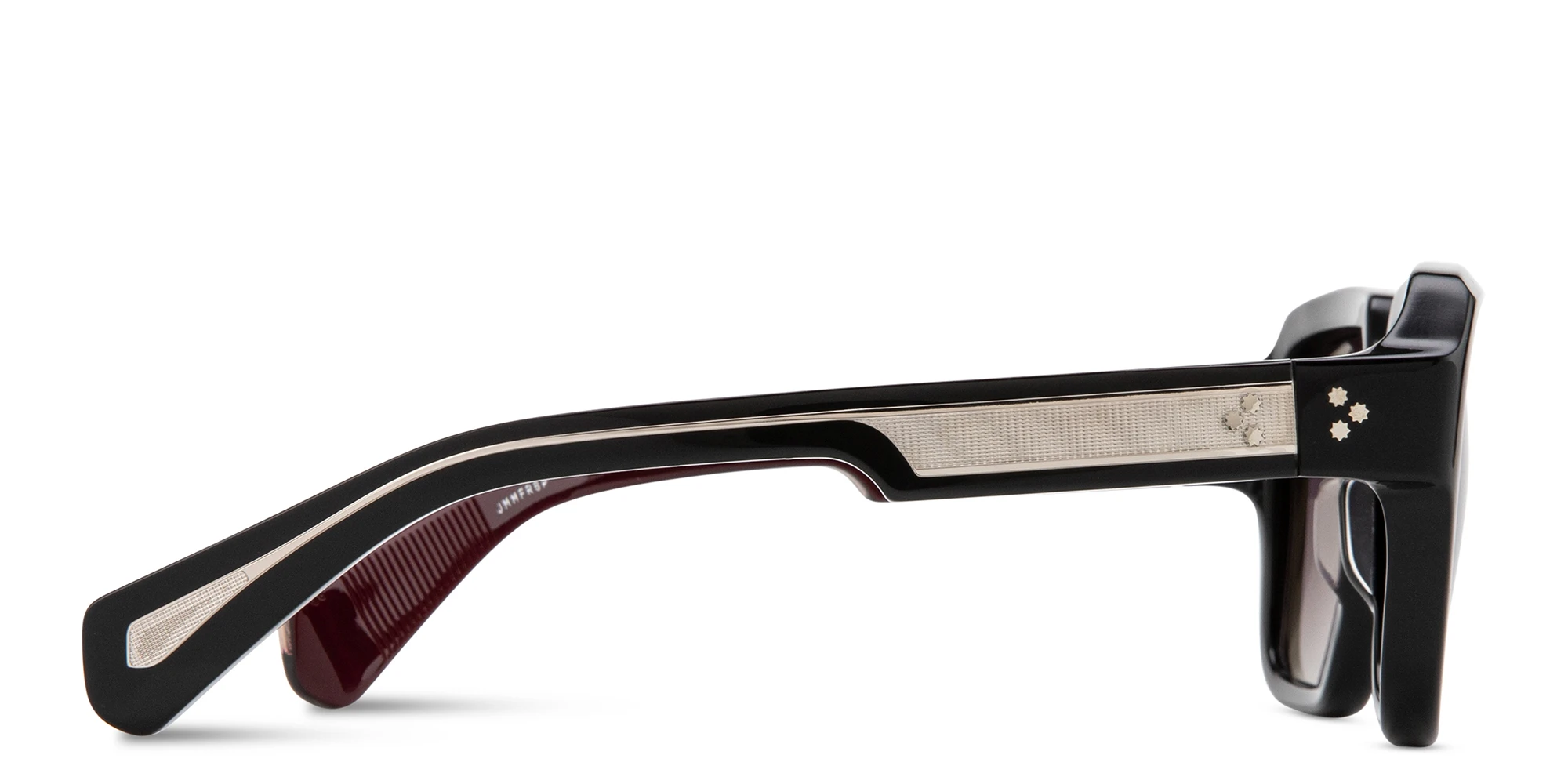 Shop JACQUES MARIE MAGE Alfred Unisex Square Sunglasses - Limited Production of 300 Pieces in Black online.