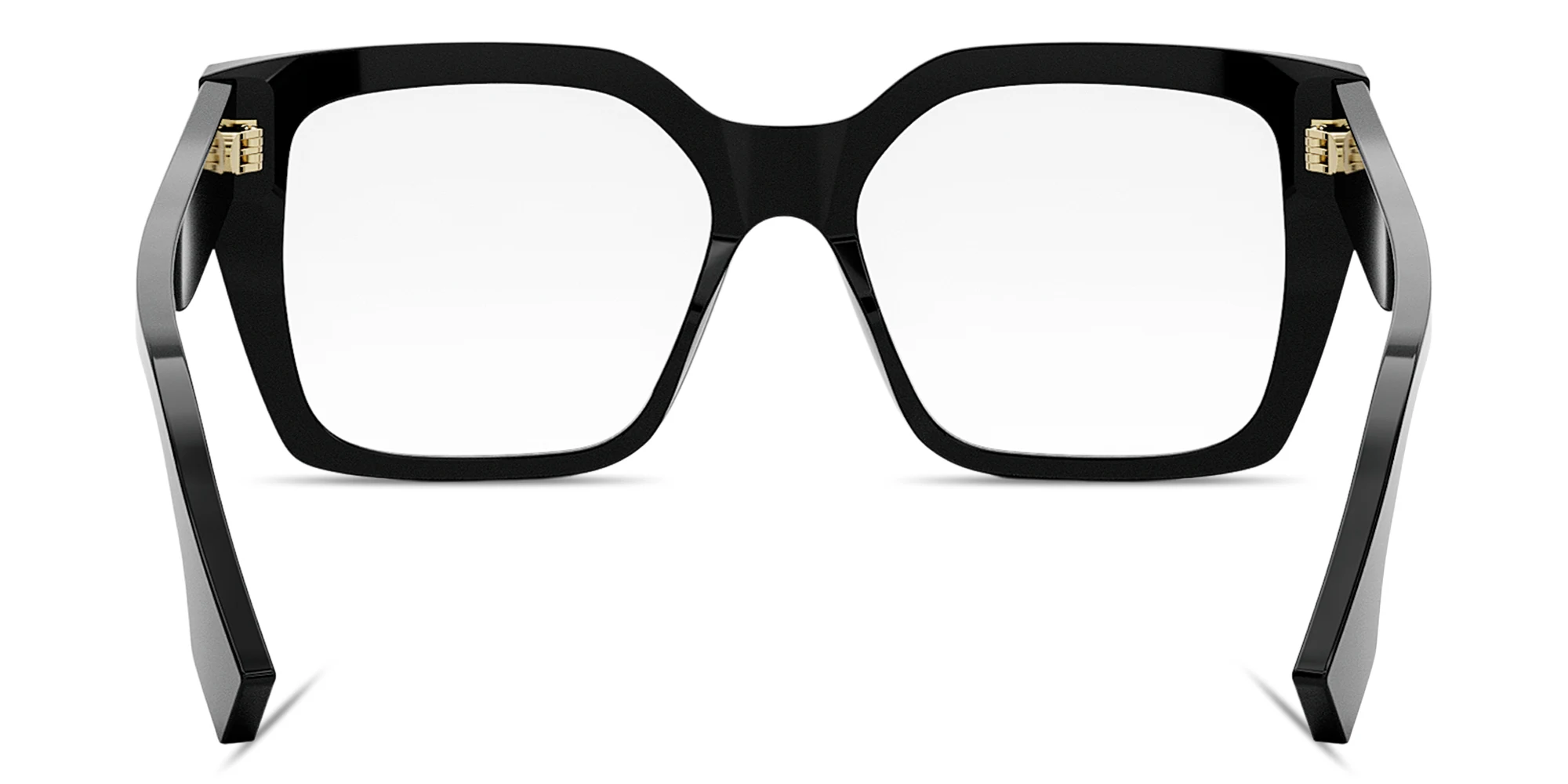 Shop FENDI Roma Square Eyeglasses in Black online.