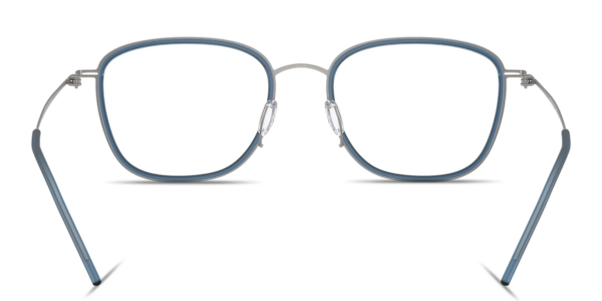 Shop GIORGIO ARMANI Engraved Logo Square Eyeglasses in Gunmetal online.