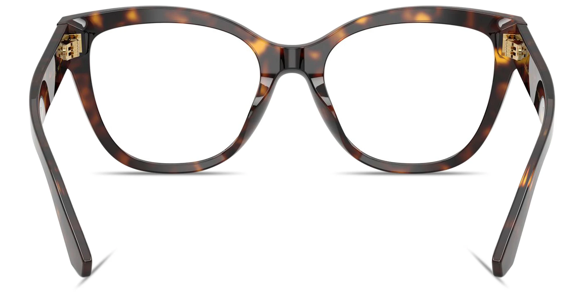 Shop Dolce & Gabbana DG Motif Wide Cat-Eye Eyeglasses in Havana online.