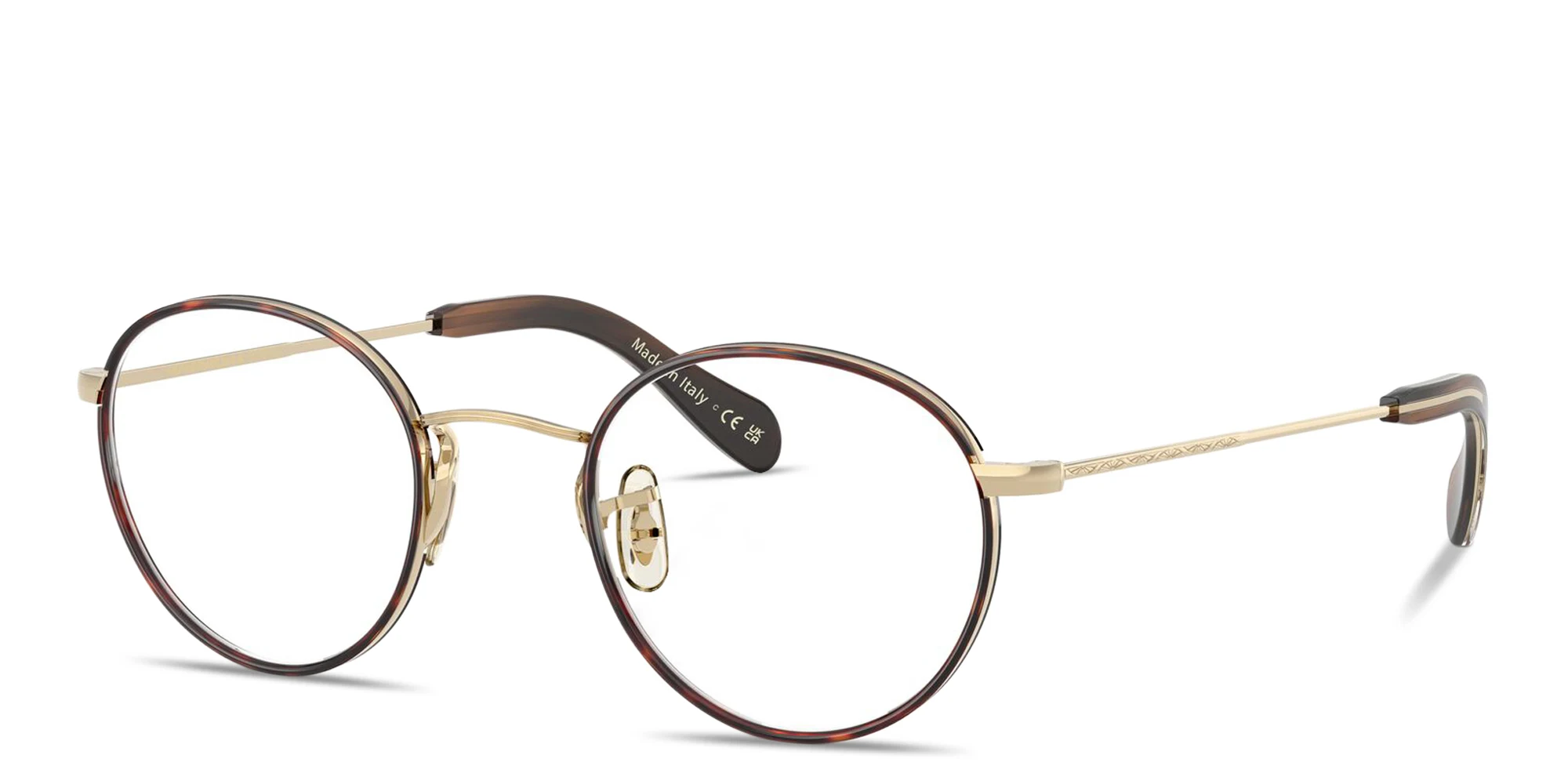 Shop OLIVER PEOPLES Coleridge II Panthos Eyeglasses in Gold online.
