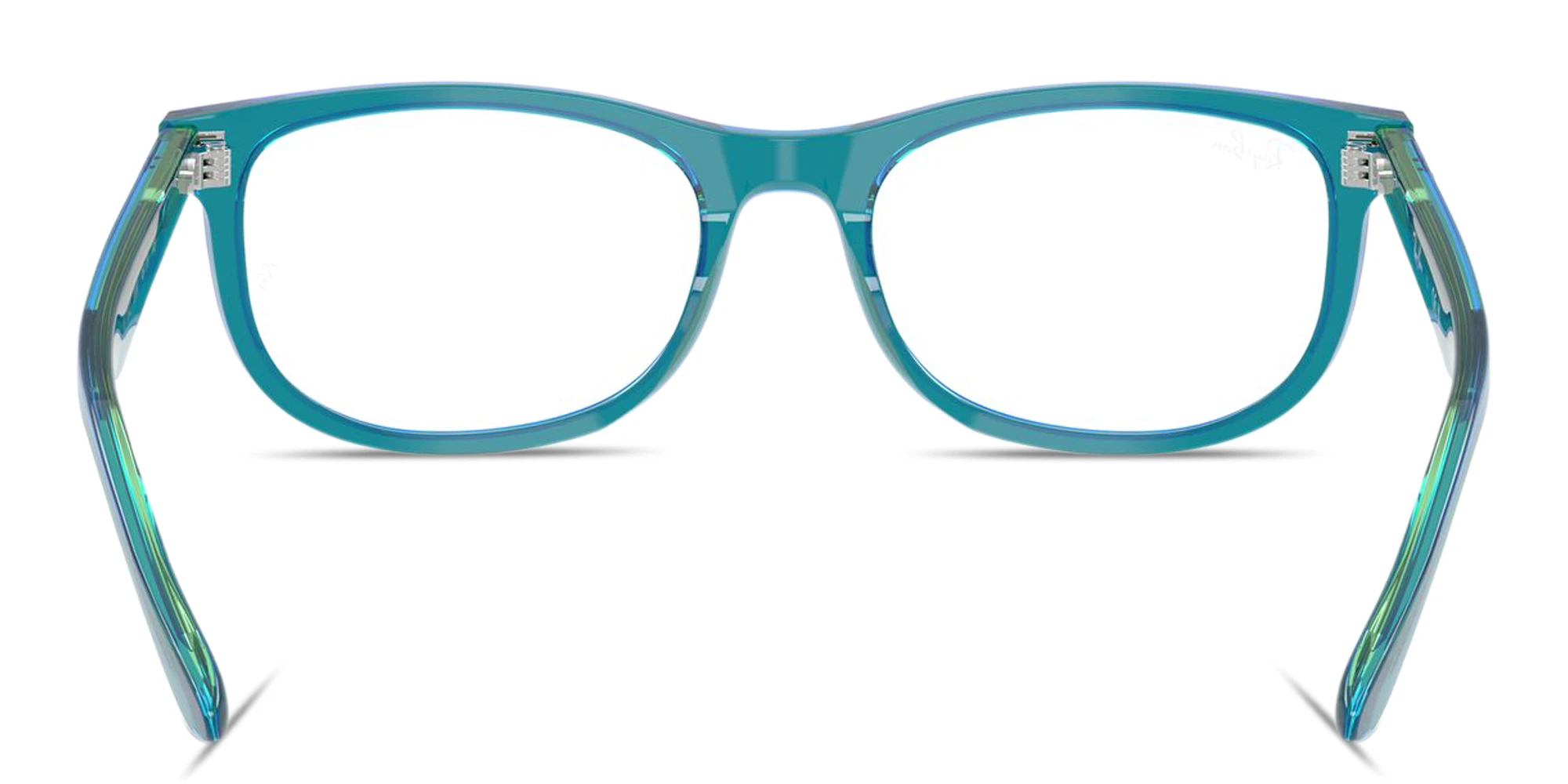 Shop Ray-Ban Junior Optics Kids Pillow Eyeglasses in Transparent Blue online.