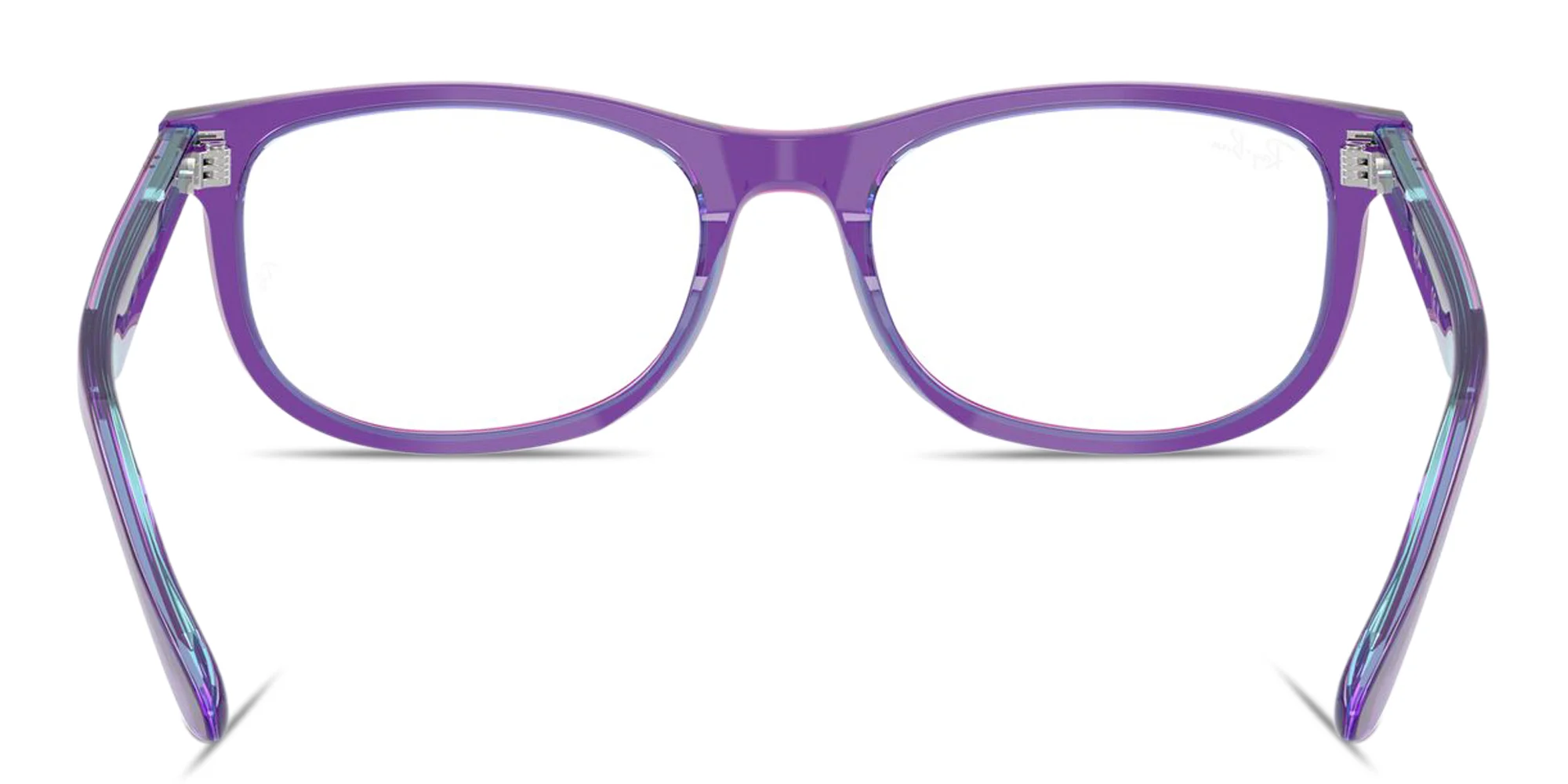 Shop Ray-Ban Junior Optics Kids Pillow Eyeglasses in Transparent Violet online.