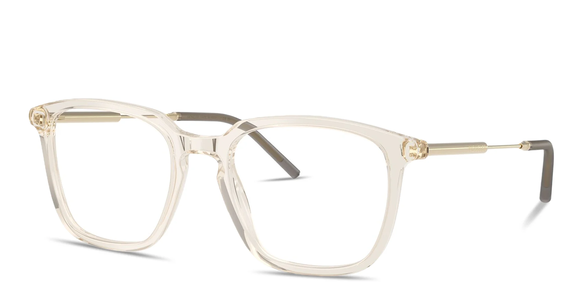 Shop Moncler Logo Signature Unisex Panthos Eyeglasses in Clear online.