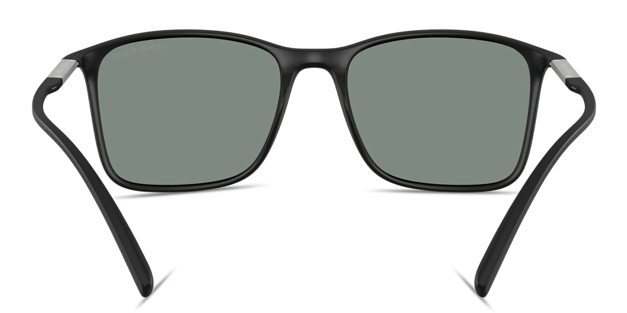 Shop GIORGIO ARMANI Pillow Sunglasses in Black online.