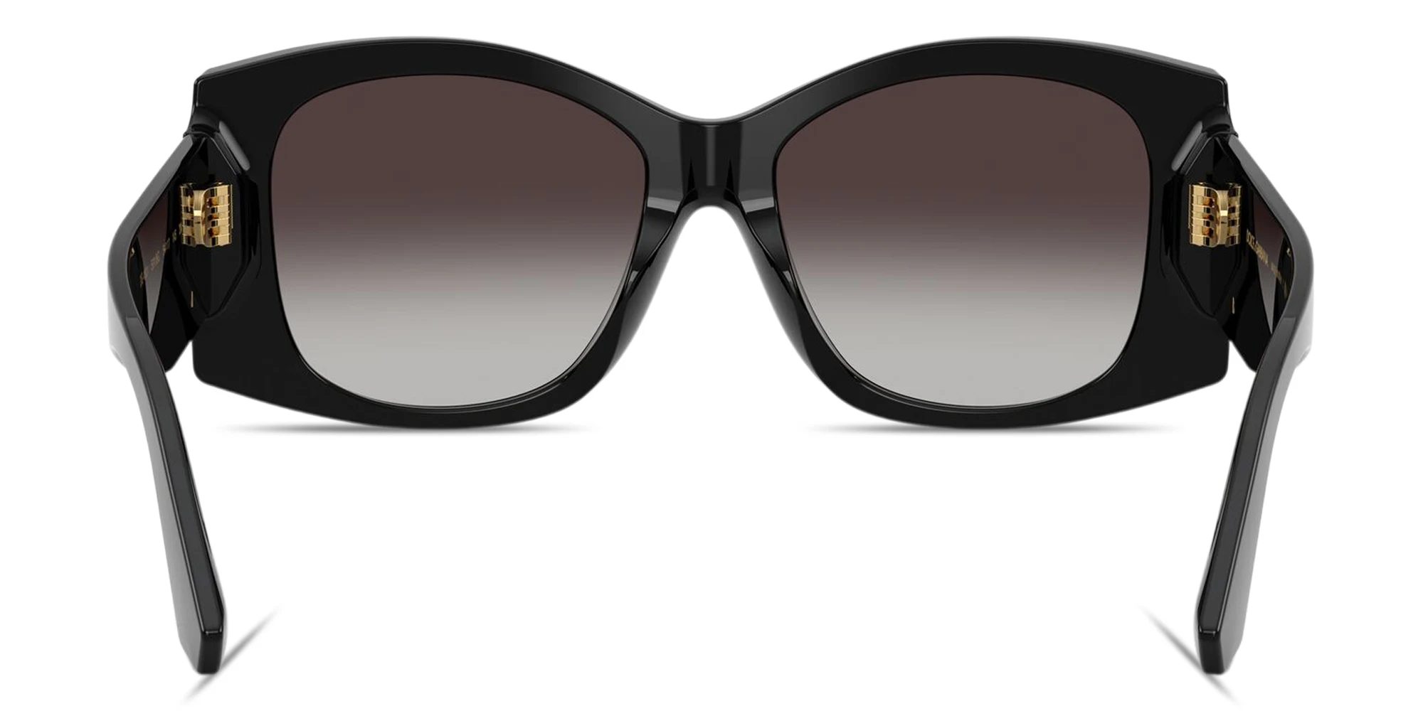 Shop Dolce & Gabbana DG Logo Cat-Eye Sunglasses in Black online.
