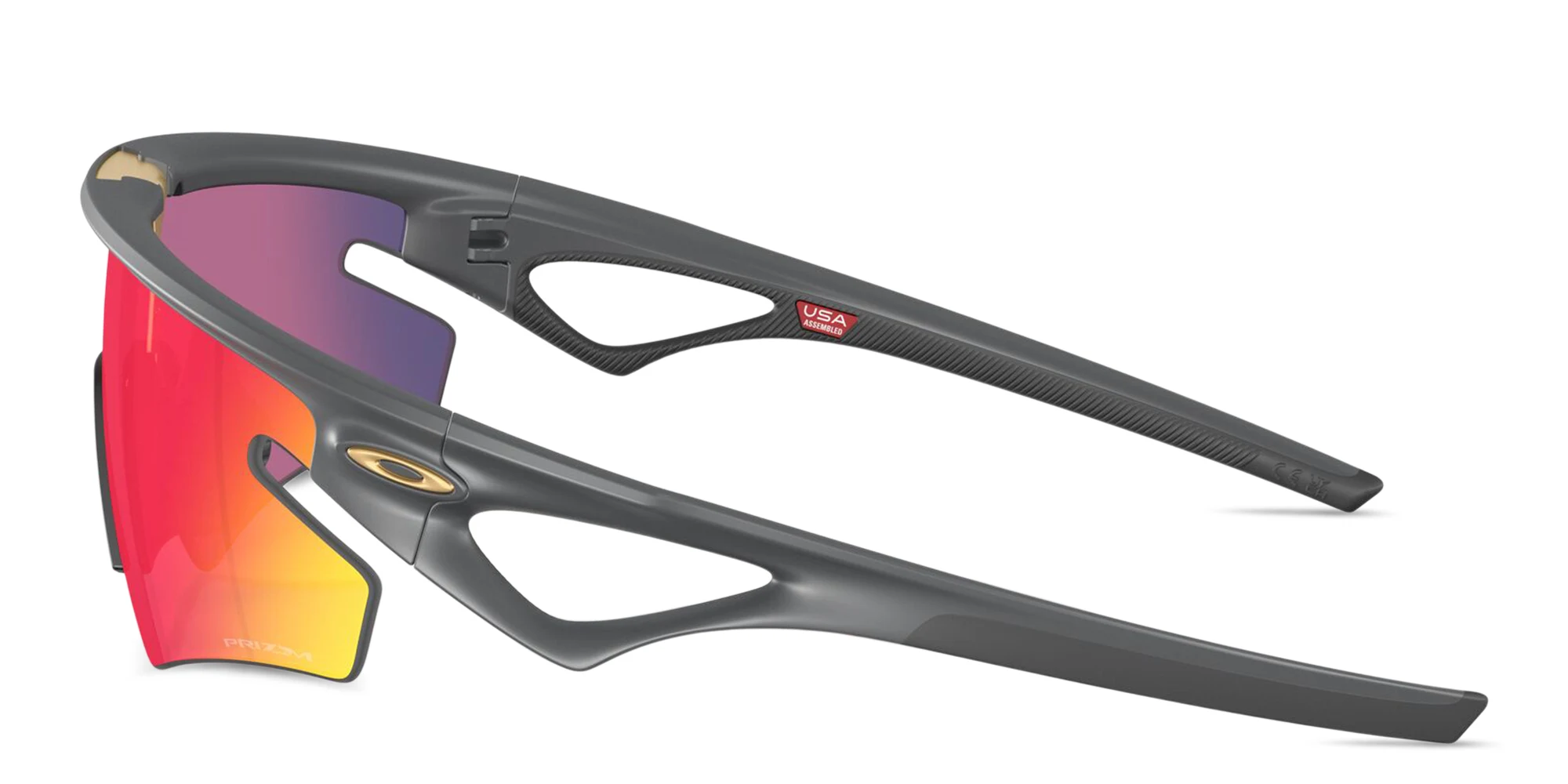 Shop Oakley Sphaera™ Slash Unisex Half-Rim Rectangle Sunglasses in Black online.