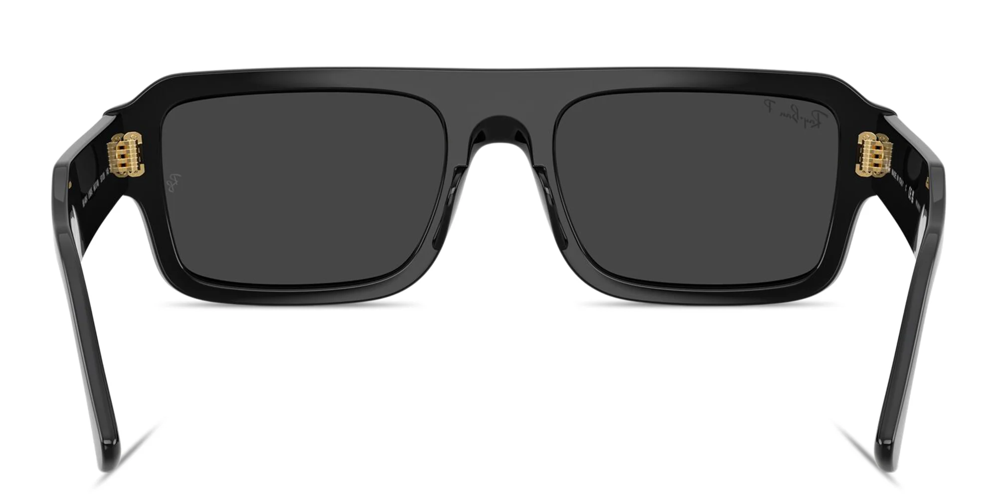 Shop Ray-Ban Lukas Unisex Rectangle Sunglasses in Black online.