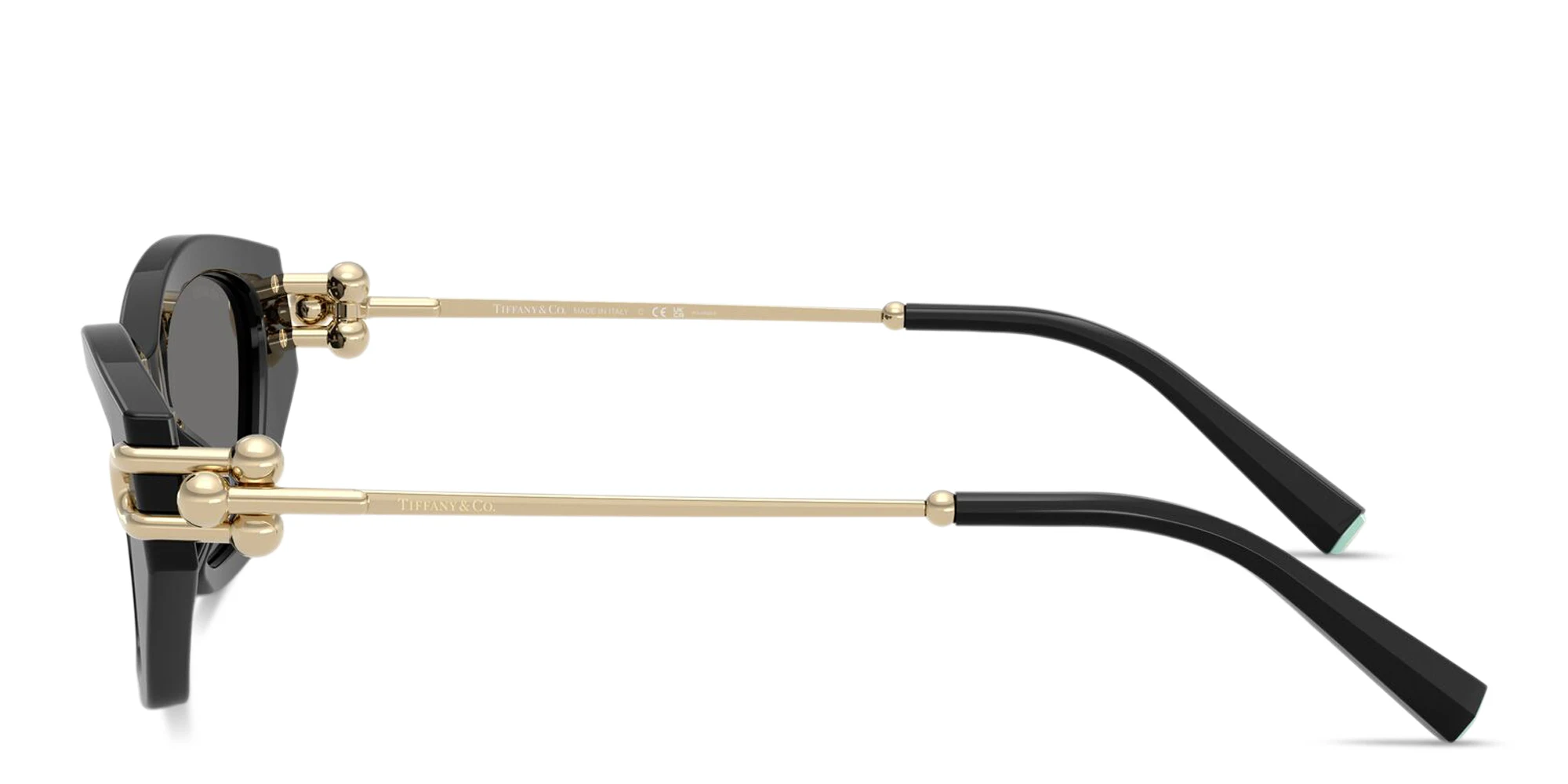 Shop TIFFANY Tiffany HardWear Cat-Eye Sunglasses in Black online.