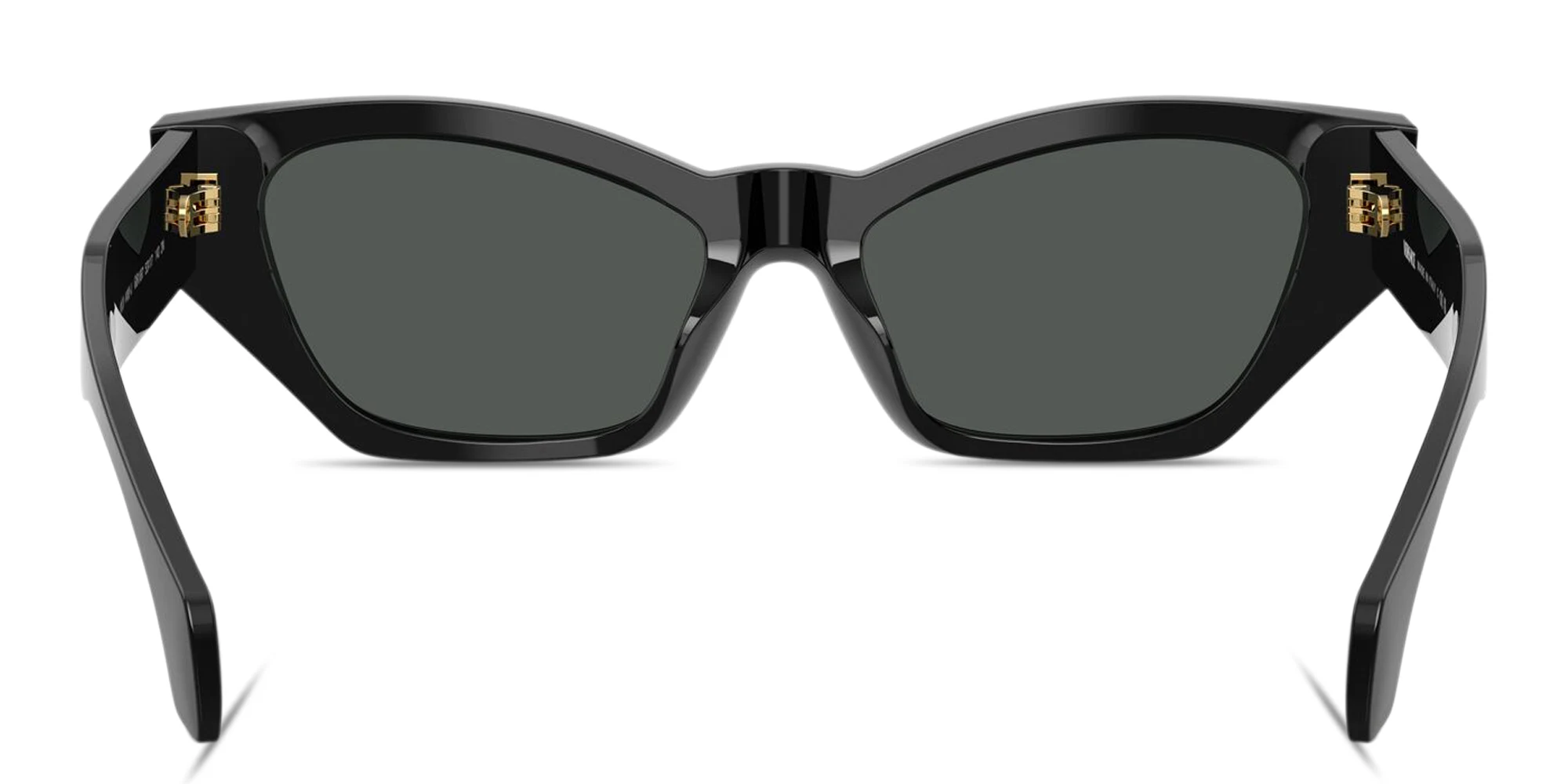 Shop VERSACE Logo Signature Cat-Eye Sunglasses in Black online.