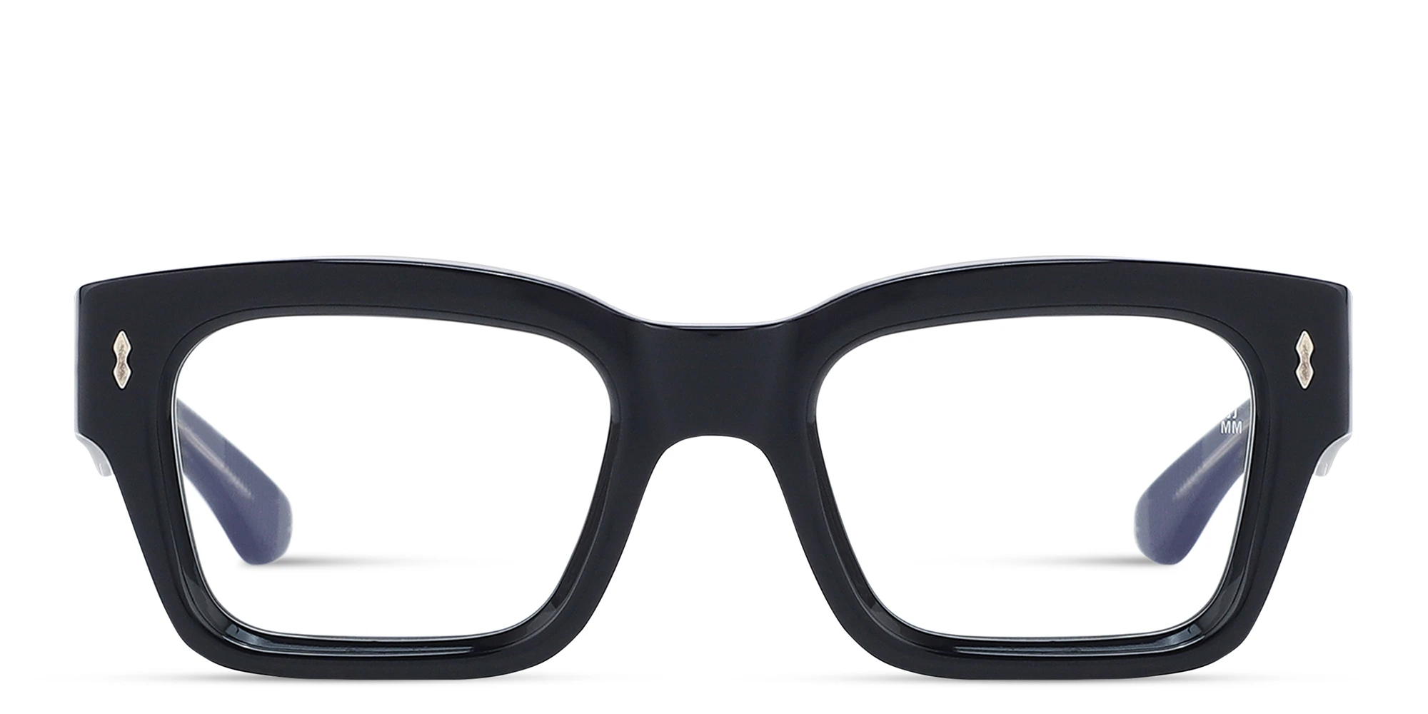 Shop JACQUES MARIE MAGE Suze Unisex Square Eyeglasses in Black online.