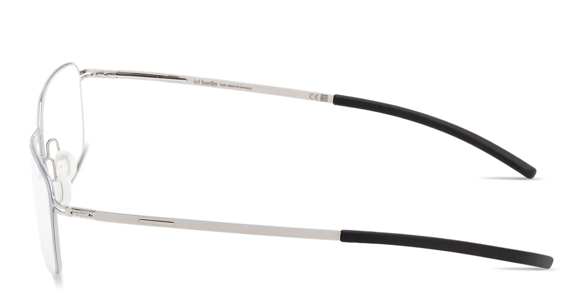 Shop ic! berlin Kouji Unisex Rectangle Eyeglasses in Matte Light Grey online.