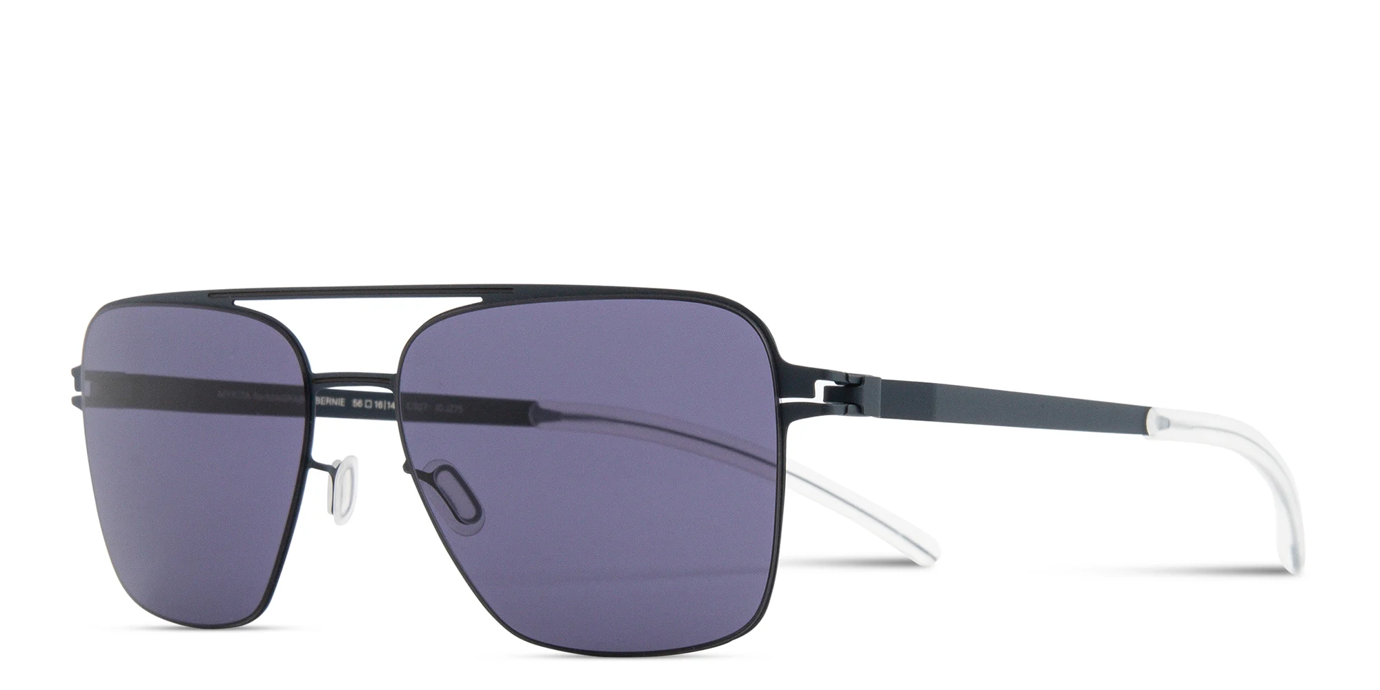 Shop MYKITA Bernie Unisex Aviator Sunglasses in Navy & Black online.