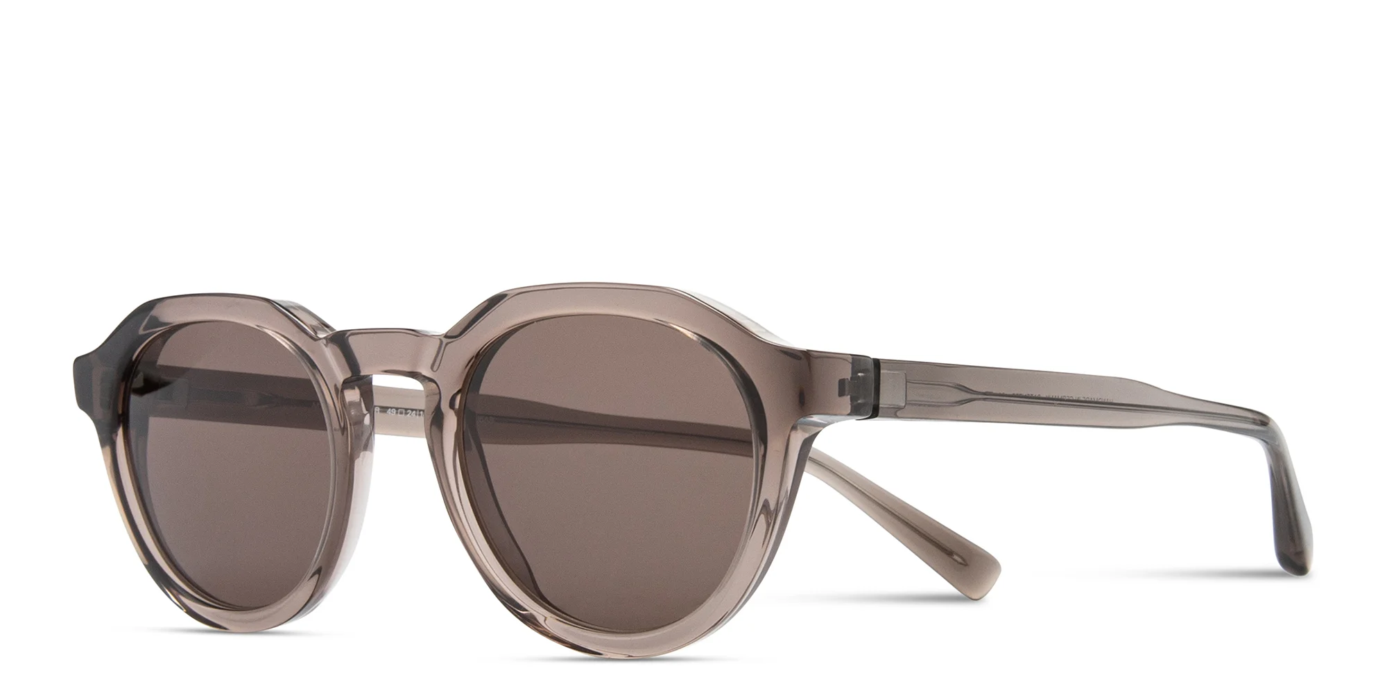 Shop MYKITA Kimber Unisex Round Sunglasses in Transparent Brown online.