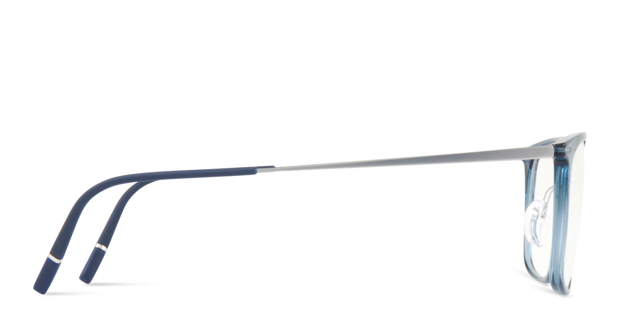 Shop Silhouette Illusion Lite Square Eyeglasses in Transparent Blue online.