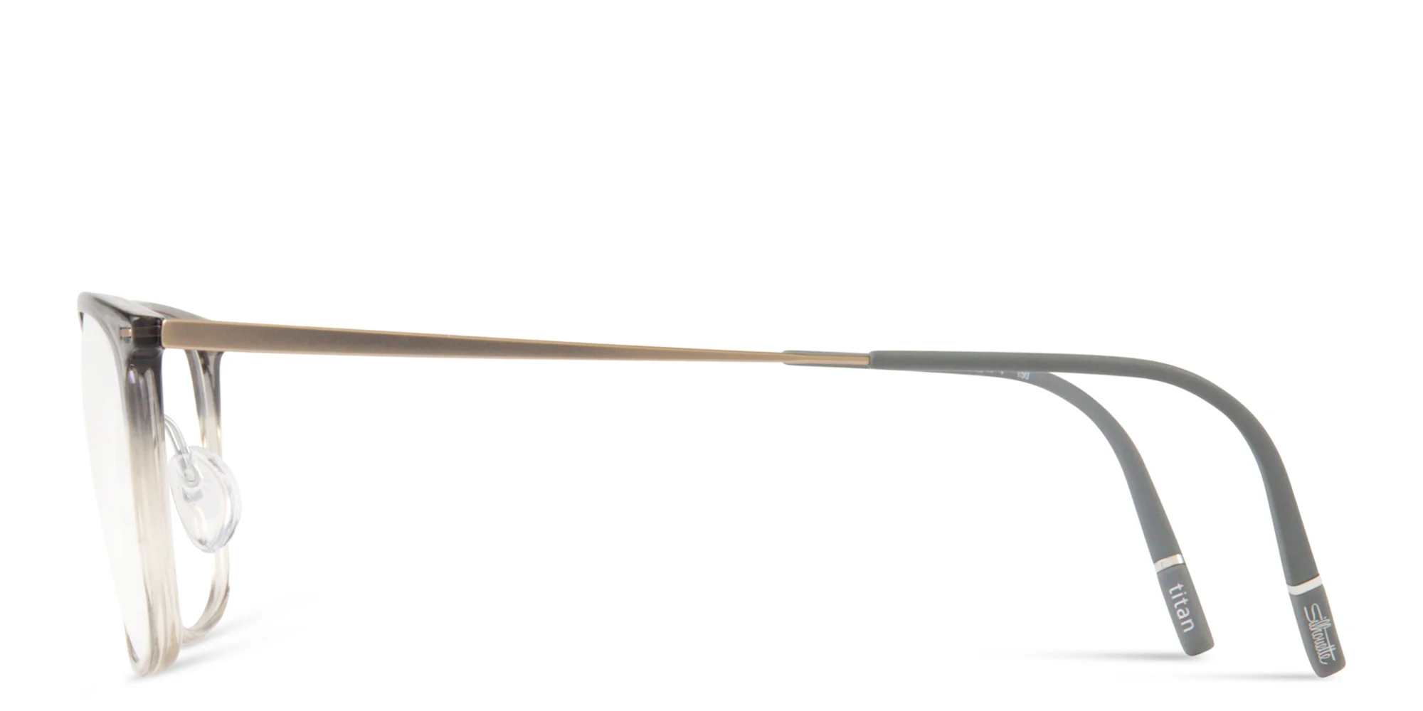Shop Silhouette Illusion Lite Square Eyeglasses in Transparent Grey online.