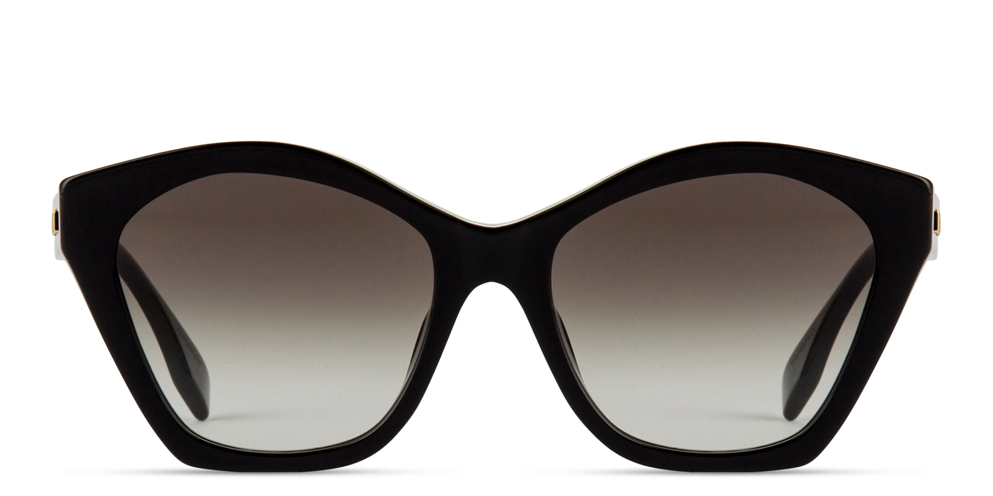 Shop FENDI Lettering Irregular Sunglasses in Black online.