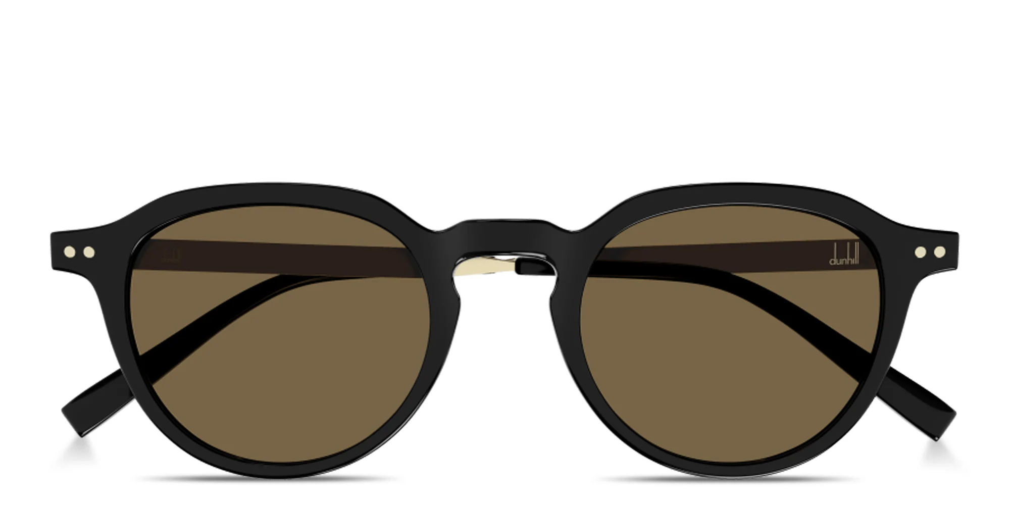 Shop Dunhill Heritage Lock Hinge Combi Panthos Sunglasses in Black online.