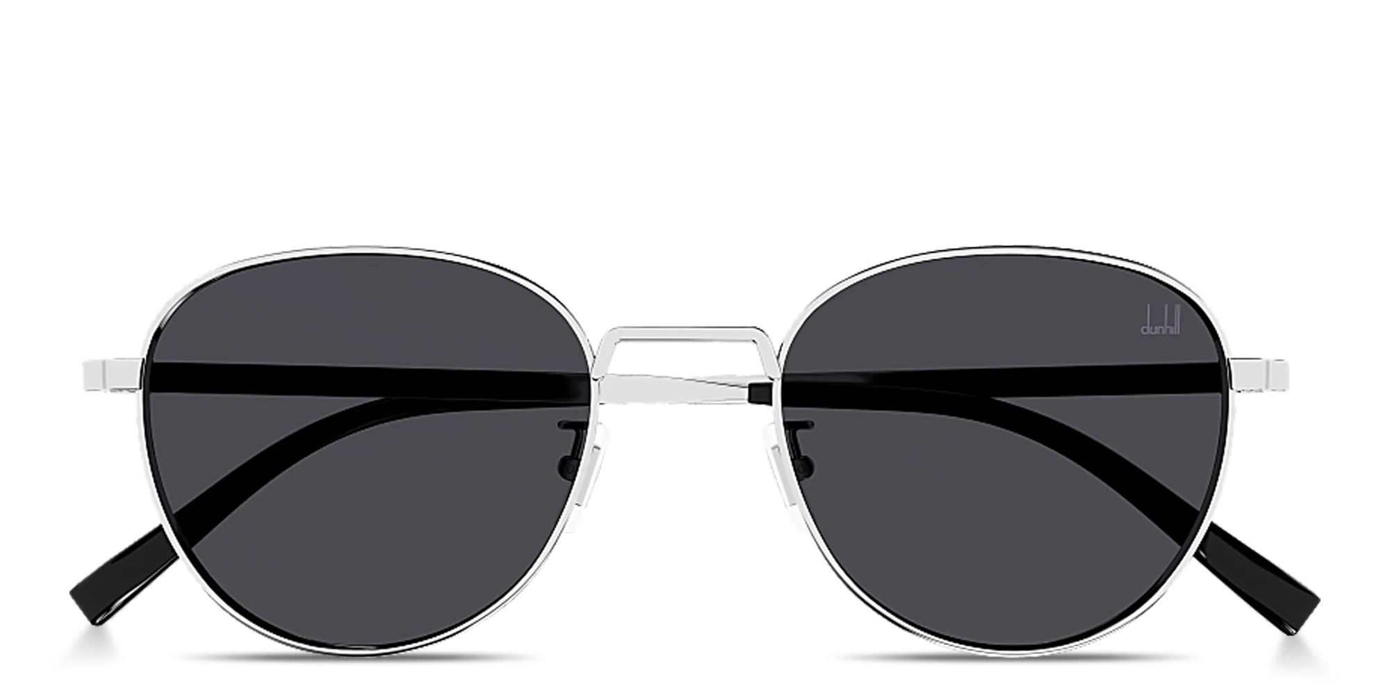 تسوق نظارات شمسية طراز بانتوس مزيّنة بتفاصيل على شكل سرج دنهيل بلون فضي أونلاين.