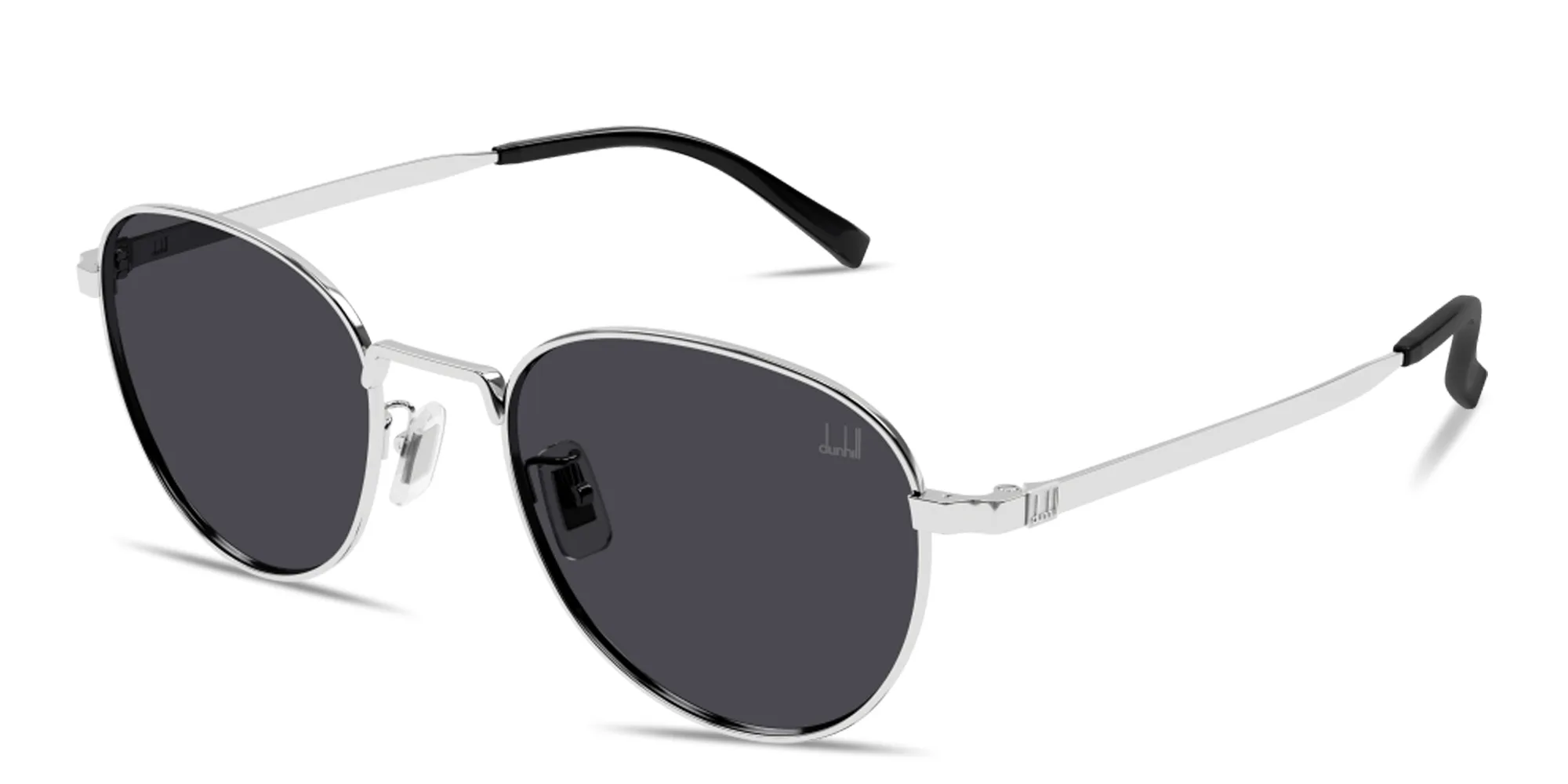 Shop Dunhill Signature Harness Panthos Sunglasses in Silver online.
