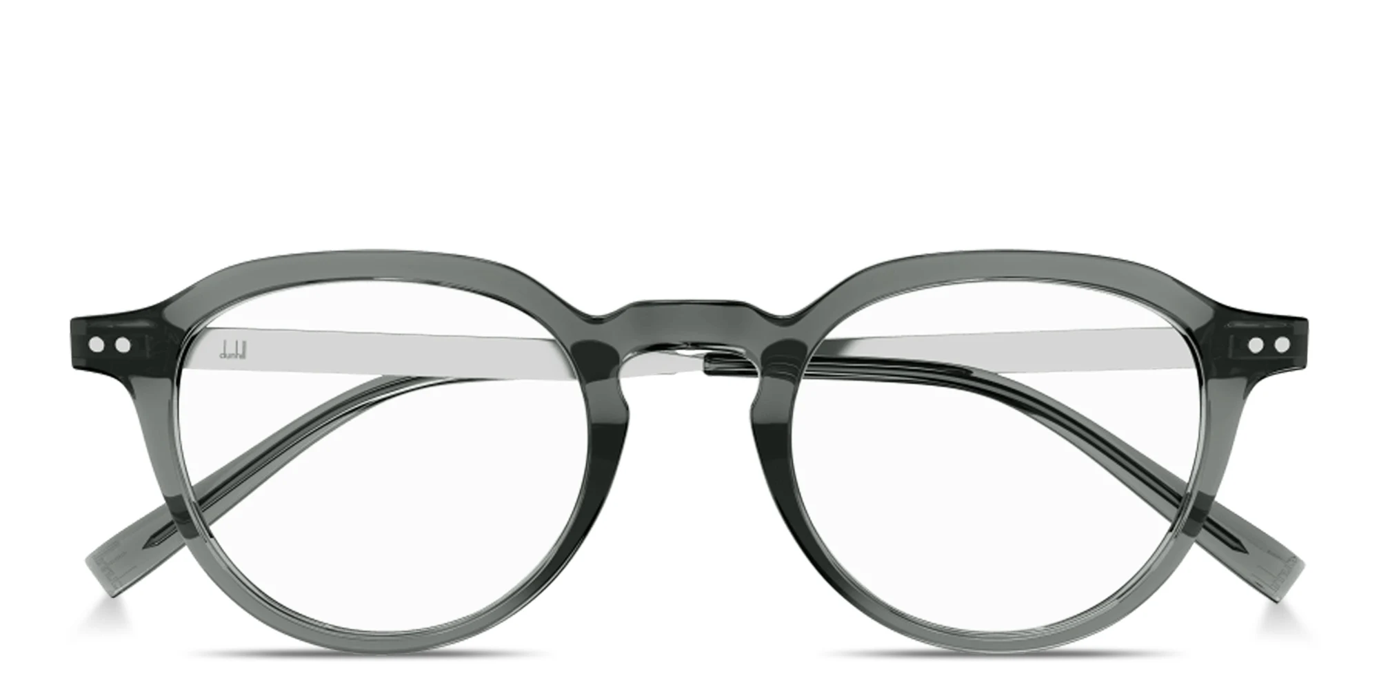 تسوق نظارات طبية هيريتيدج كومبي طراز بانتوس بمفصّلات لوك دنهيل بلون رمادي شفاف أونلاين.
