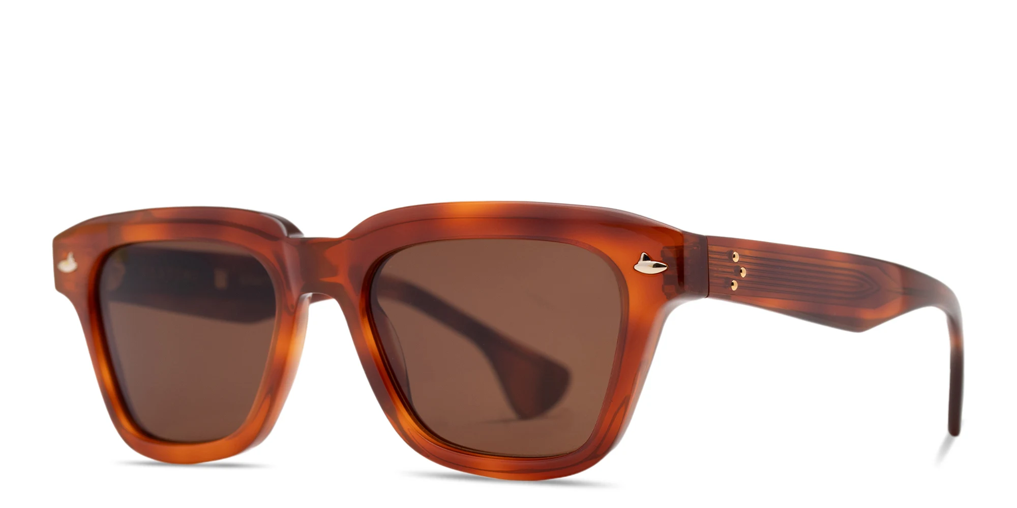 Shop SESTINI Quattro Unisex Square Sunglasses in Shiny Honey Tortoise online.