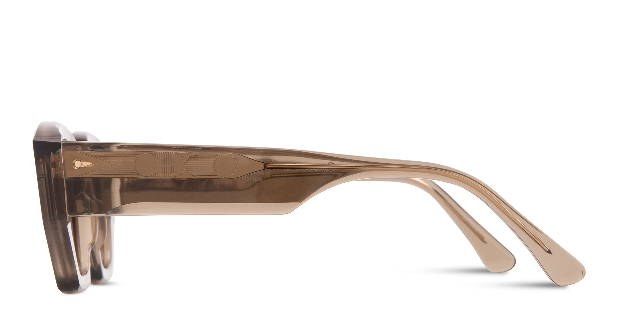 Shop AHLEM Constantine Cat-Eye Sunglasses in Shiny Transparent Smoke online.
