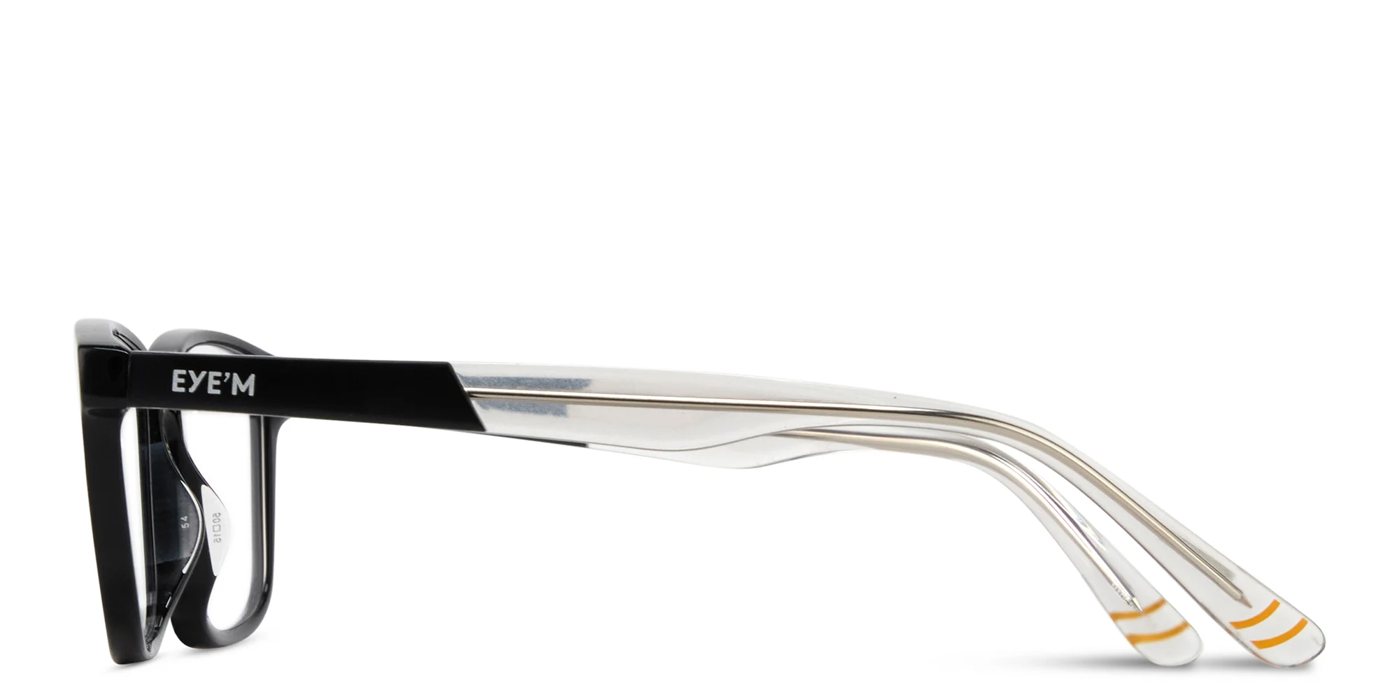 Shop EYE'M Logo Kids Rectangle Eyeglasses in Black online.