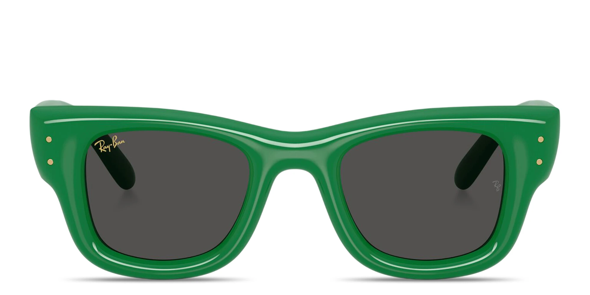 Shop Ray-Ban Wayfarer Puffer Unisex Square Sunglasses in Green online.