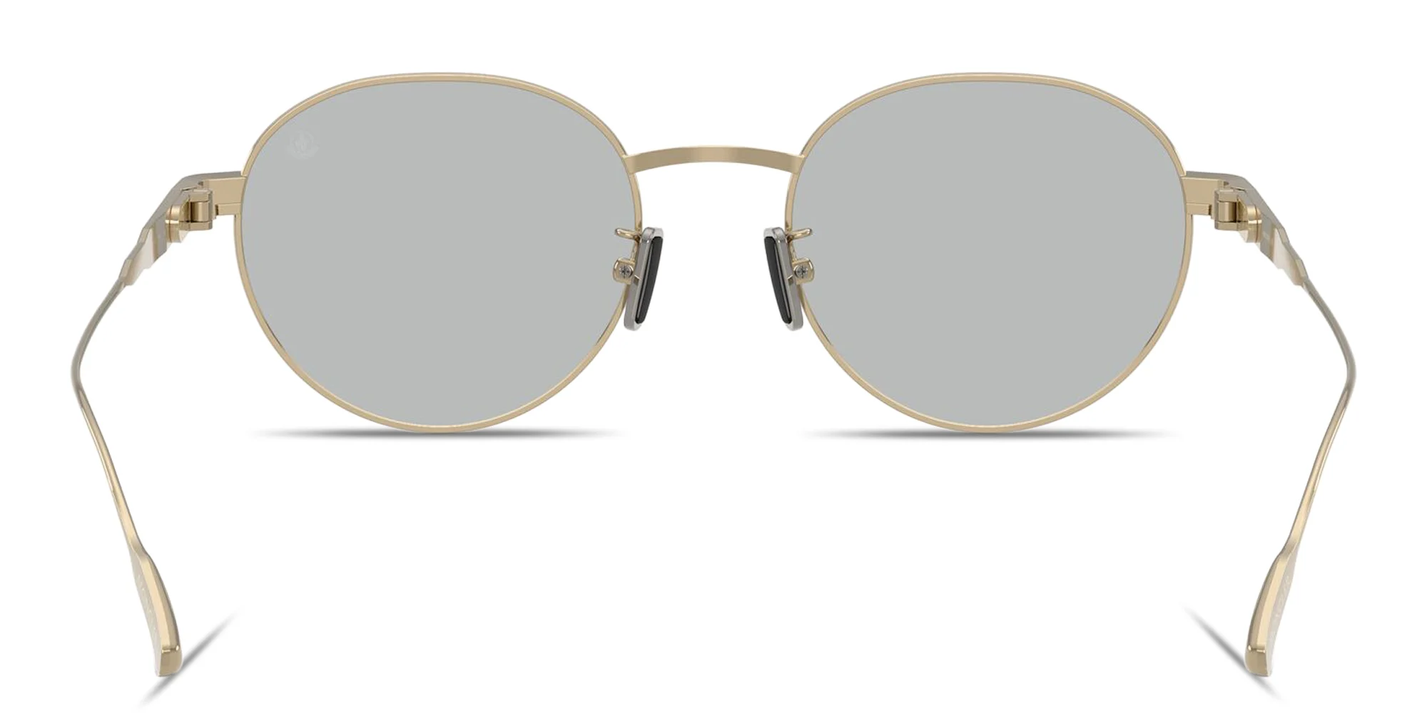 Shop Moncler Subtila Unisex Round Sunglasses in Gold online.