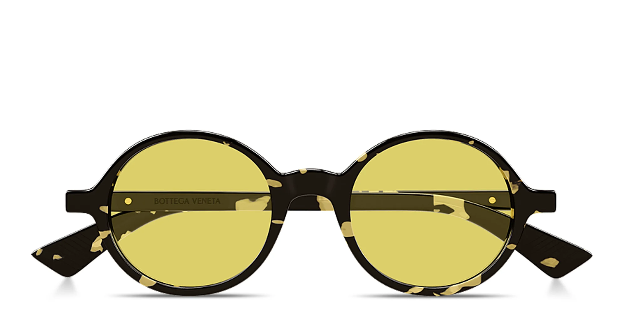 Shop BOTTEGA VENETA Classic Unisex Round Sunglasses in Havana online.