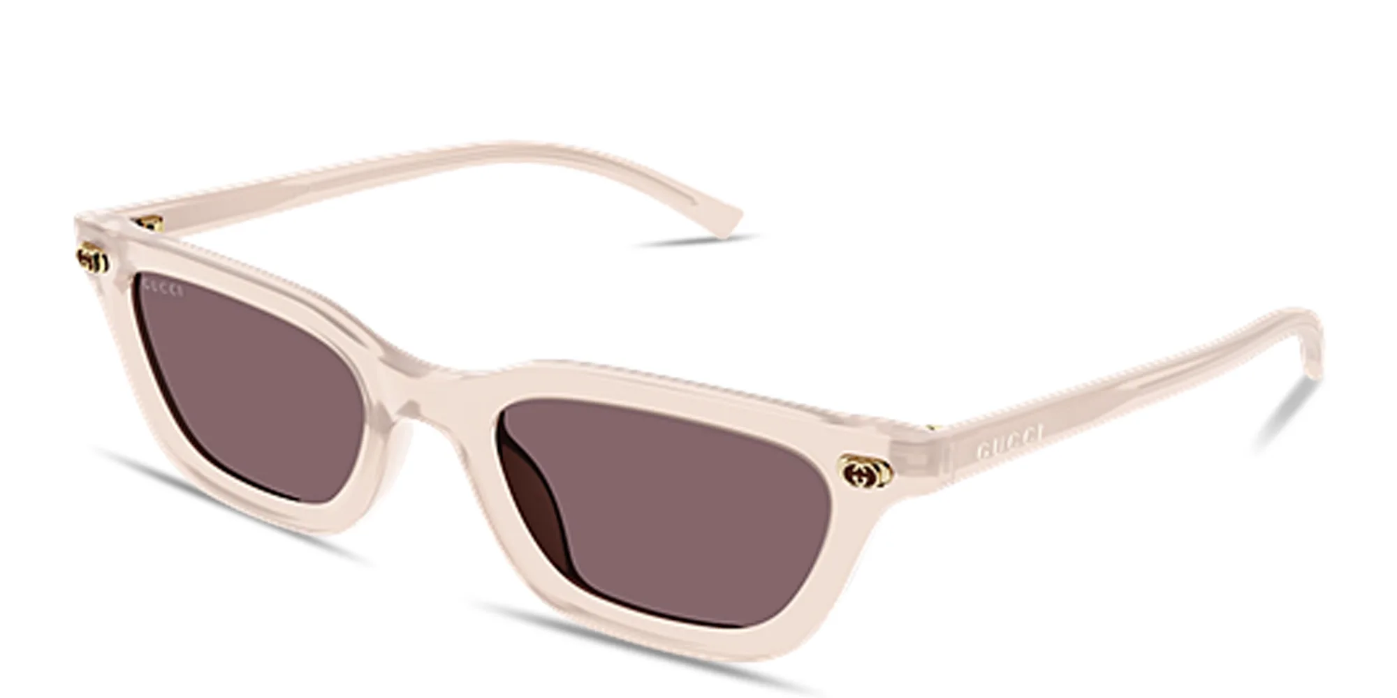 Shop GUCCI GG Logo Cat-Eye Sunglasses in Opal Pink online.