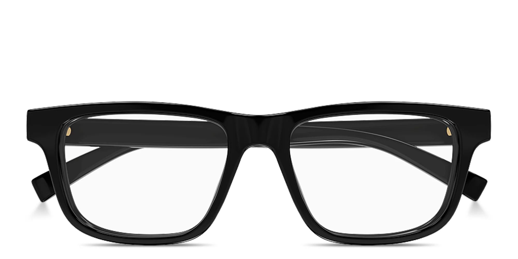 Shop GUCCI Web Rectangle Eyeglasses in Black online.