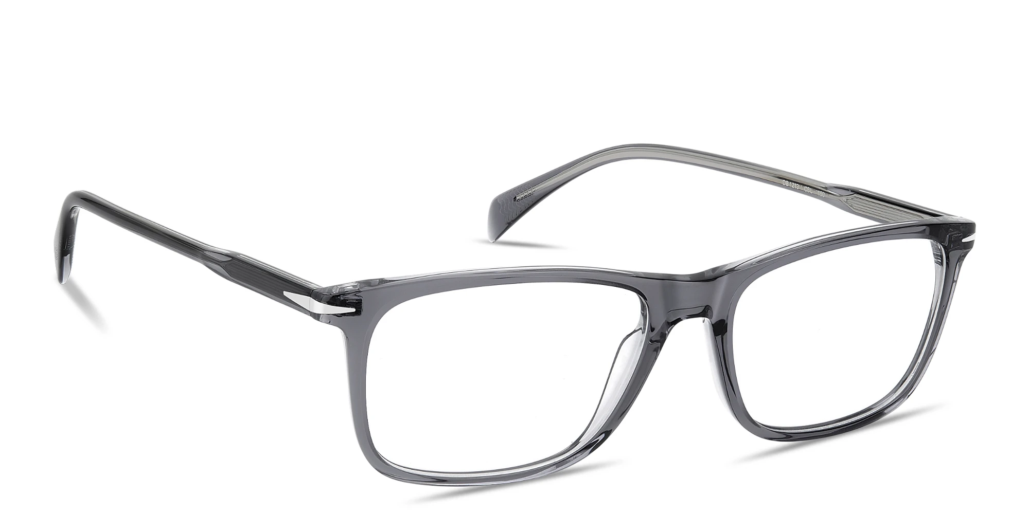 Shop DAVID BECKHAM Talisman Rectangle Eyeglasses in Grey online.