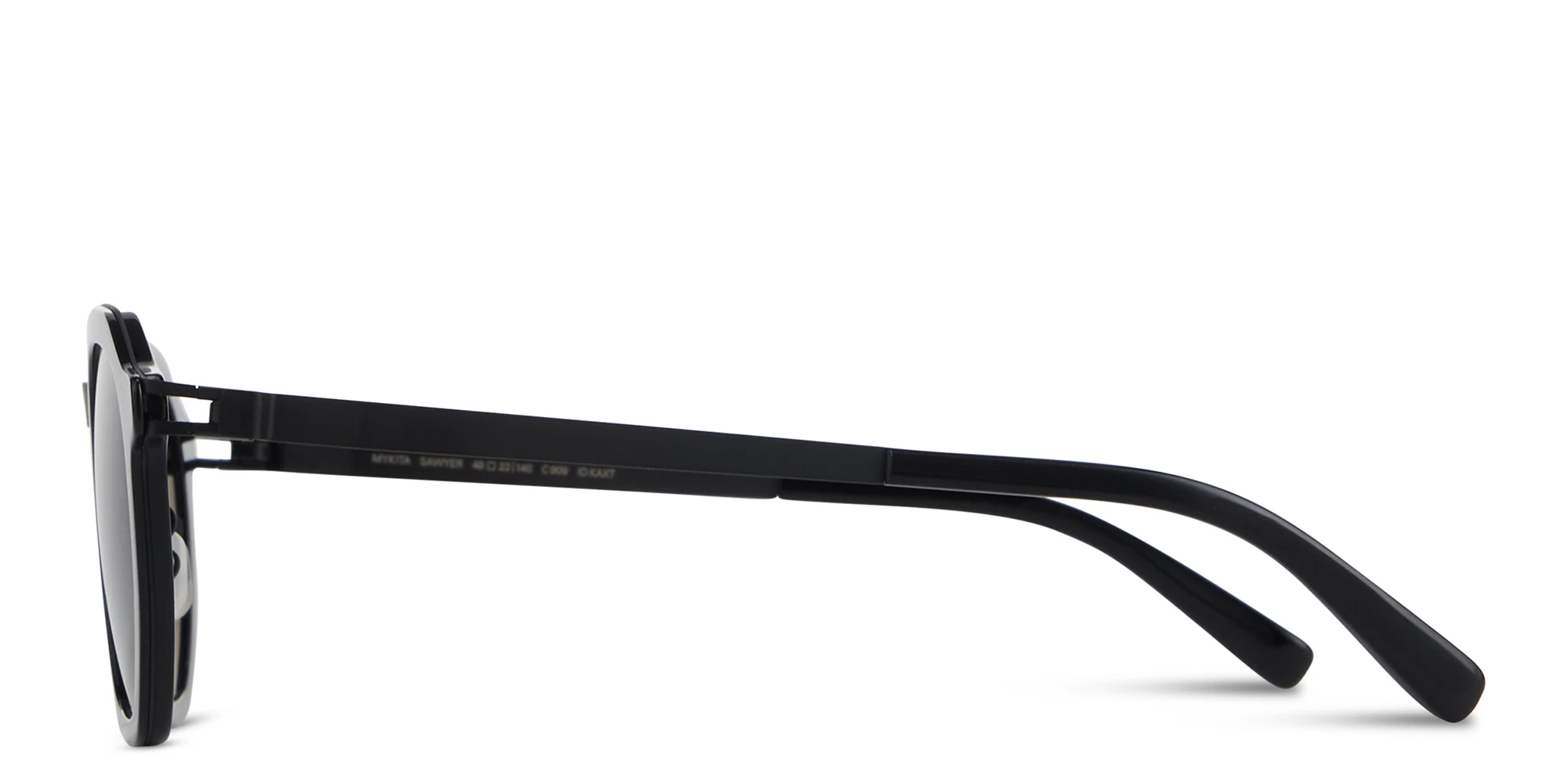 Shop MYKITA Sawyer Round Sunglasses in Black online.