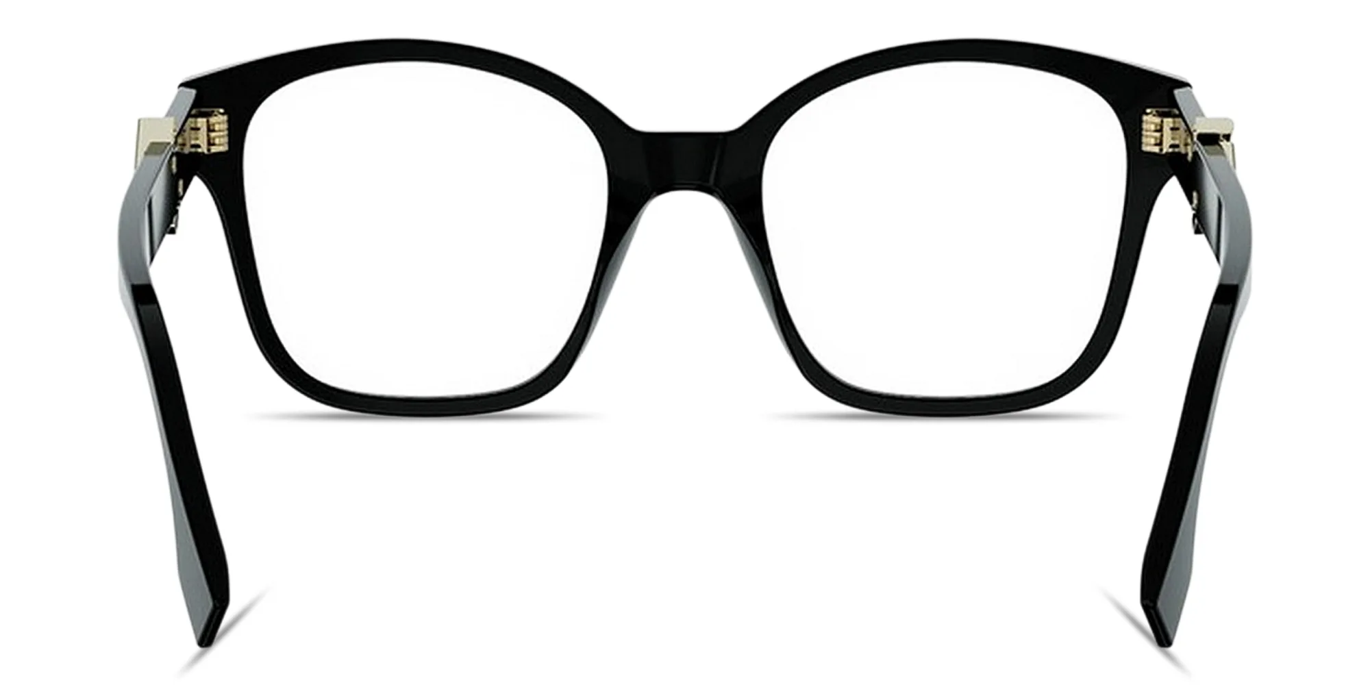 Shop FENDI FF Diamonds Square Eyeglasses in Black online.