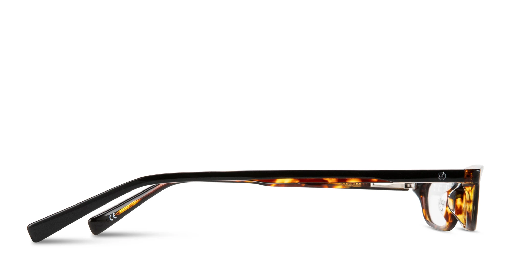 Shop EYE'M Logo Signature Unisex Rectangle Eyeglasses in Black Havana online.