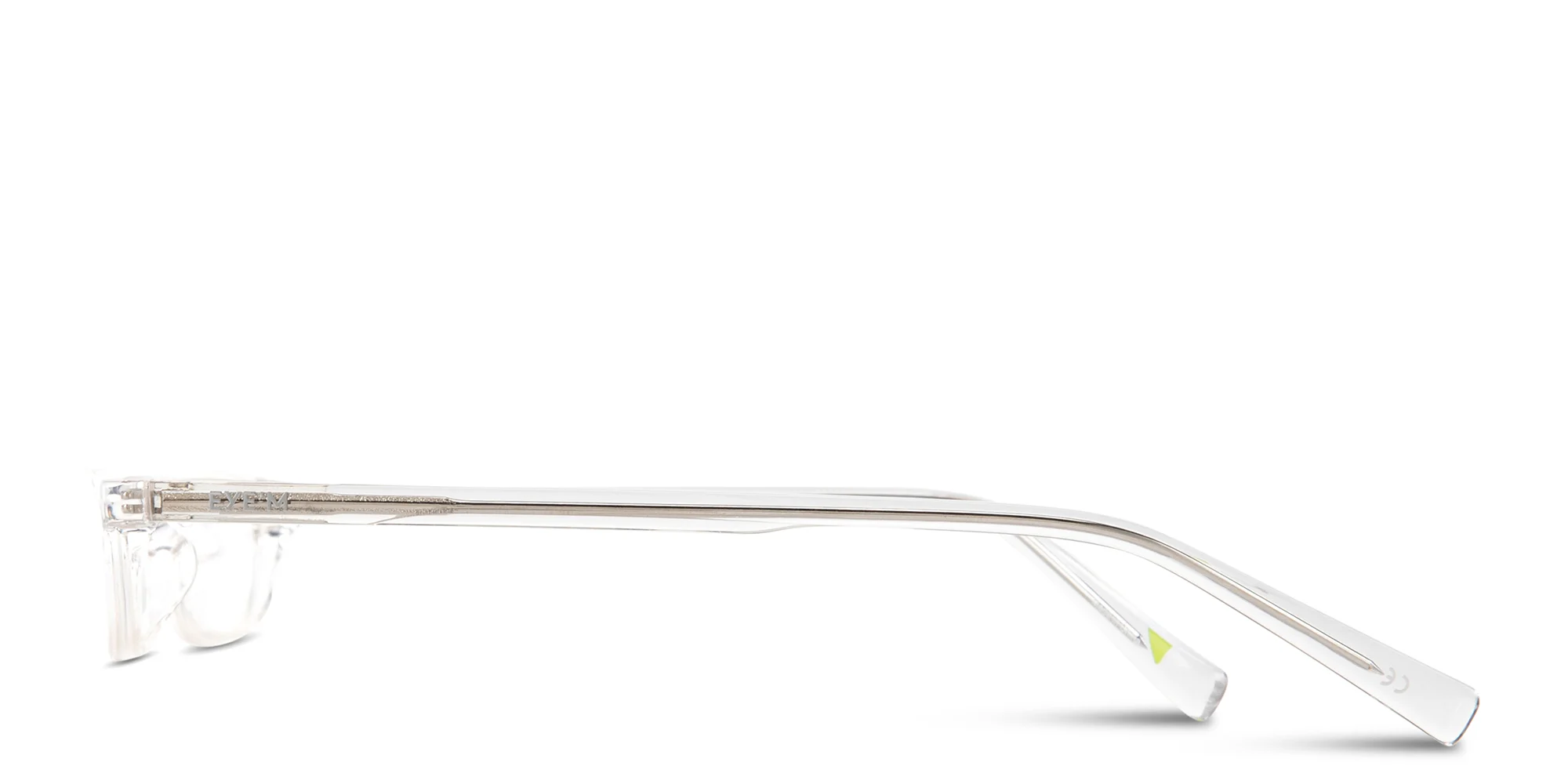 Shop EYE'M Logo Signature Unisex Rectangle Eyeglasses in Polished Clear online.