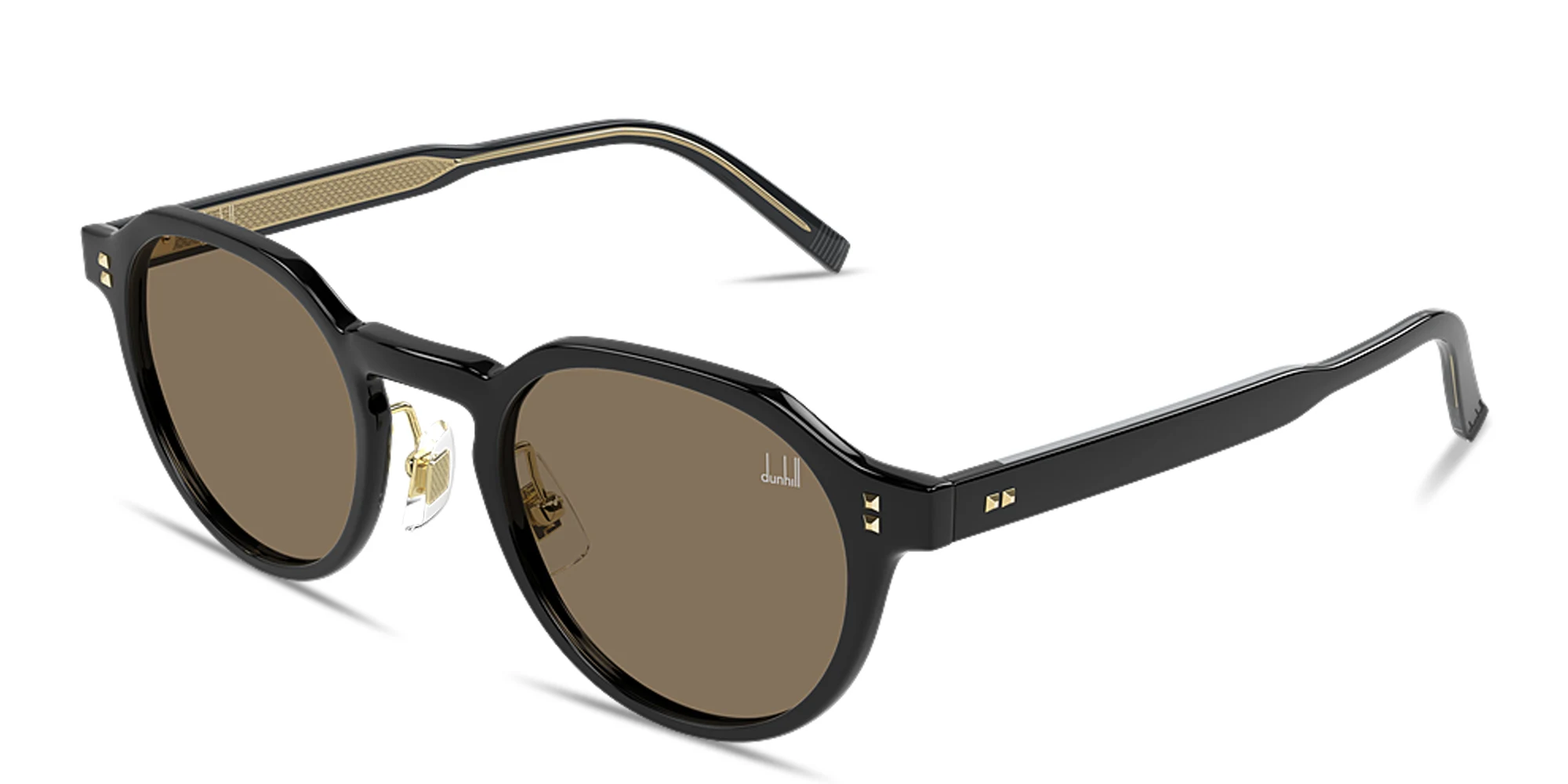 Shop Dunhill Studs Panthos Sunglasses in Black online.