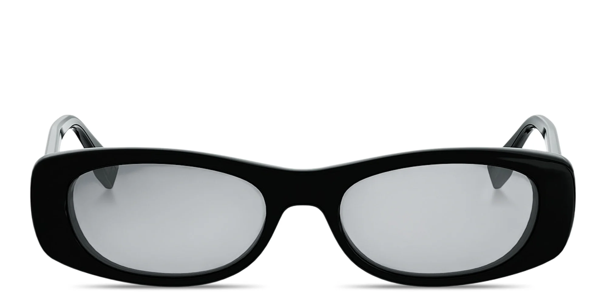 Shop FENDI FF Squared Oval Sunglasses in Black online.