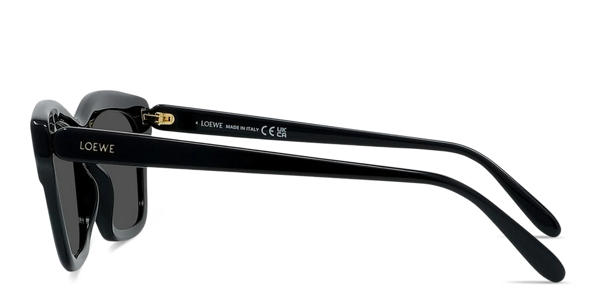 Shop LOEWE Slim Irregular Sunglasses in Black online.