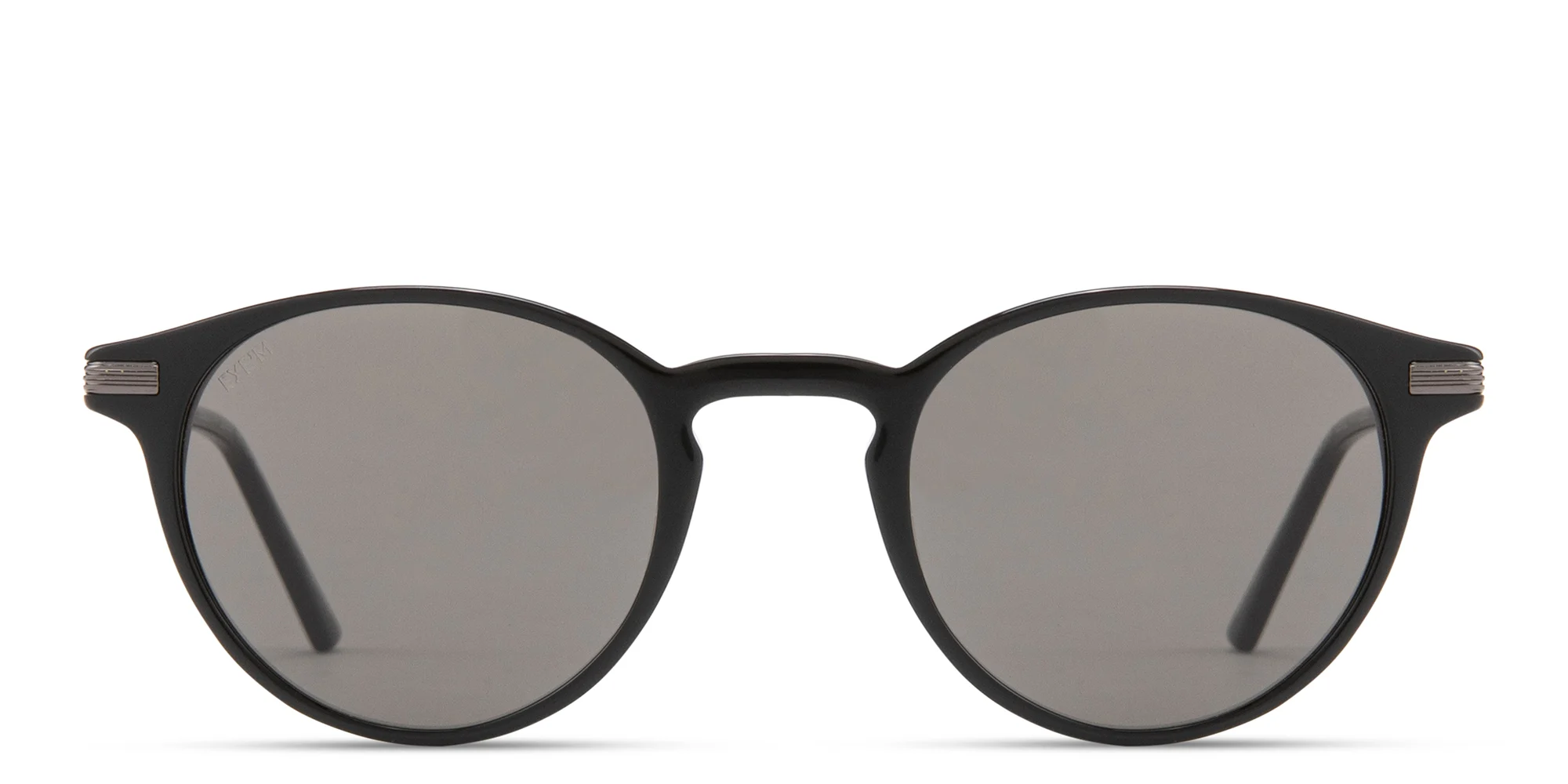 Shop EYE'M Engraved Logo Panthos Sunglasses in Black online.