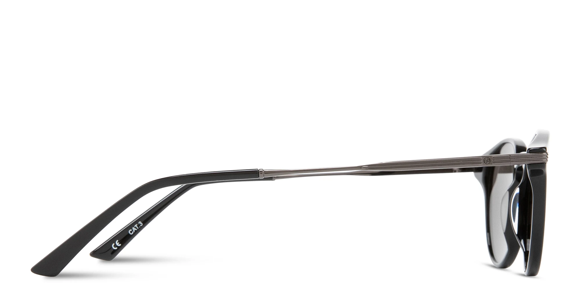 Shop EYE'M Engraved Logo Panthos Sunglasses in Black online.