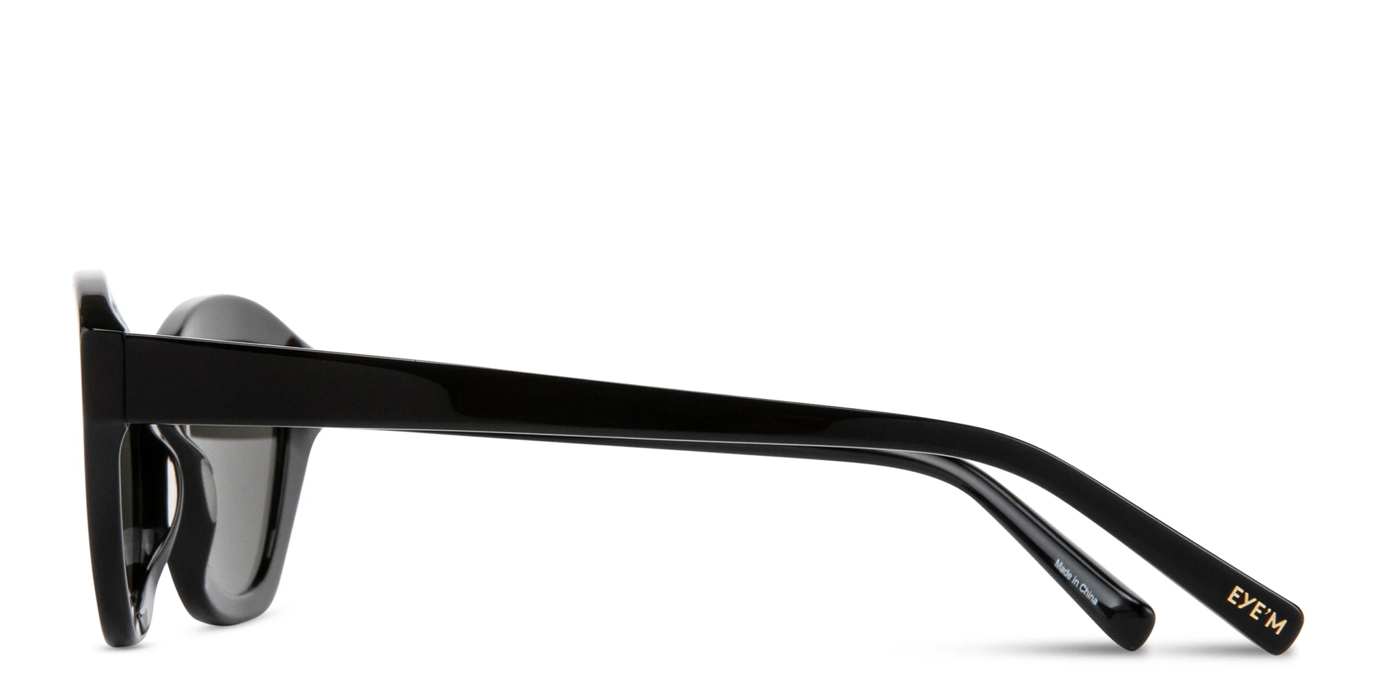 Shop EYE'M Logo Irregular Sunglasses in Black online.