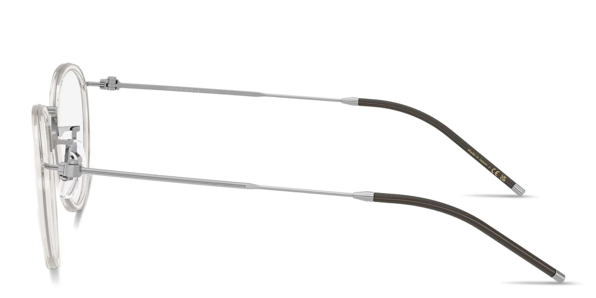 Shop OLIVER PEOPLES TK-11 Unisex Panthos Eyeglasses in Silver online.
