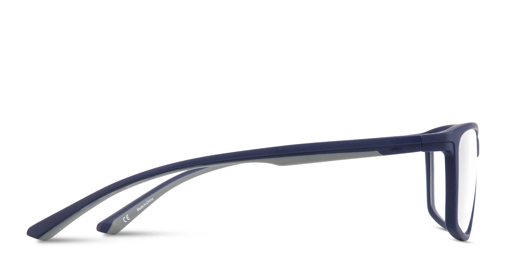 Shop SPIN ON8 Wide Square Eyeglasses in Matte Navy online.