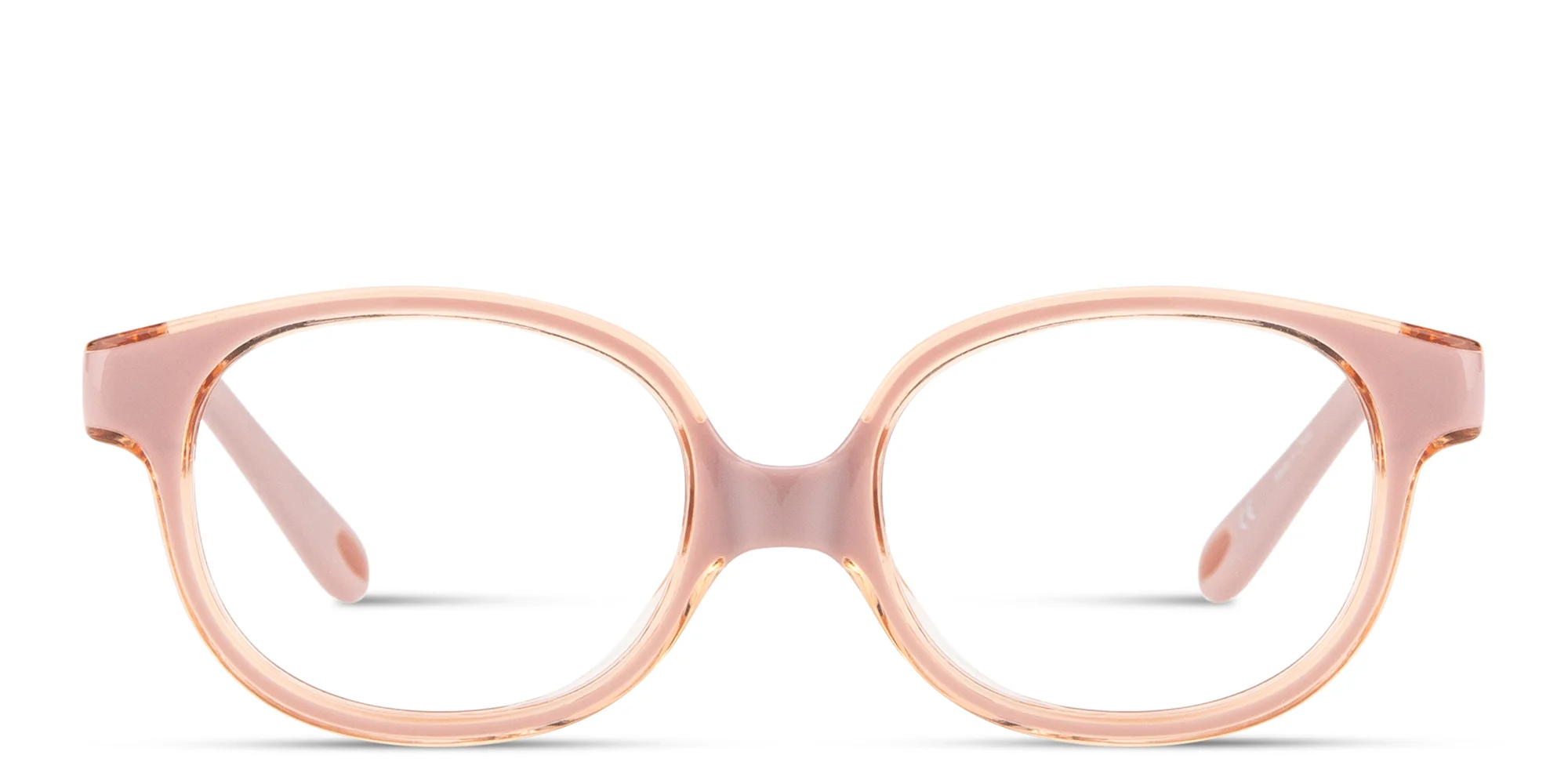 Shop SPIN ON8 Kids Round Eyeglasses in Transparent light brown online.